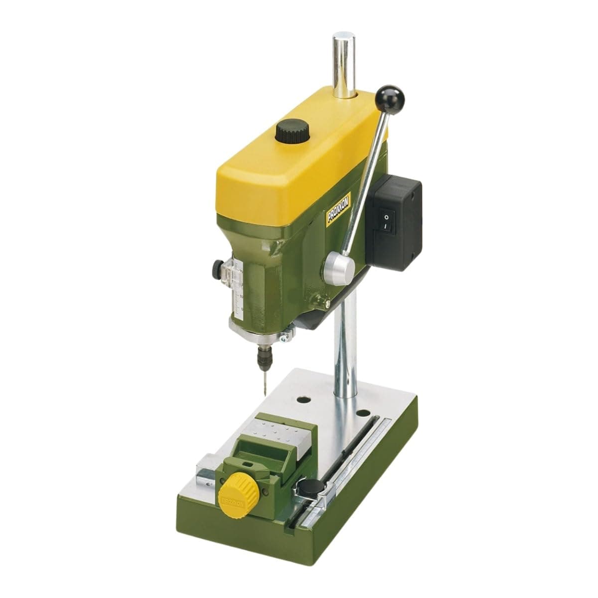 Precision Bench Drill Press - Micro Hole Capability, Adjustable Depth & Table, 3-Speed Selection, Durable Design, with 6 Precision Collets for Detailed Projects - TBM 115