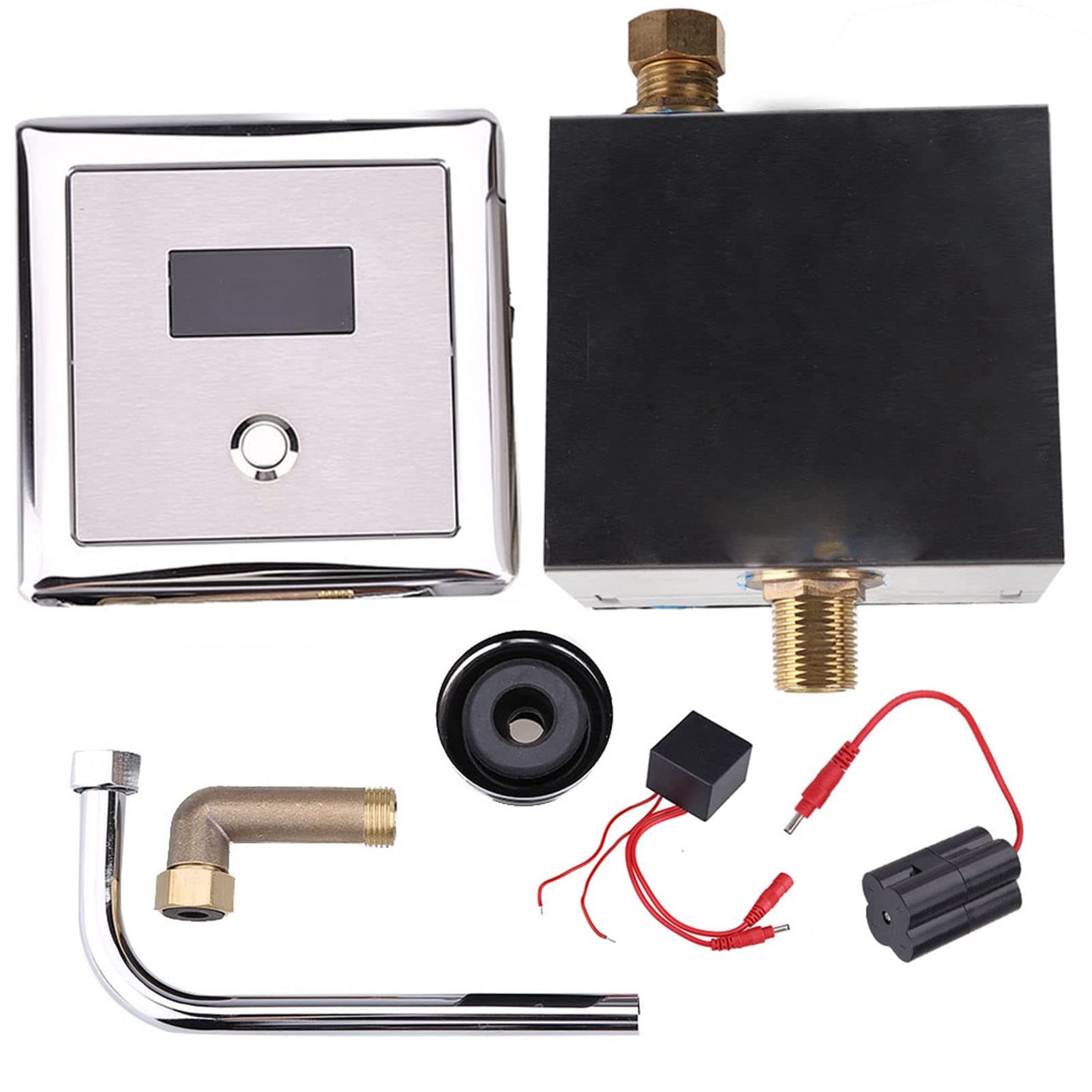 Automatic Toilet Flusher,Sensing Flush Valve,Wall Mount Lavatory Urinal Flush Valve,Bath Toilet Faucet Taps,for Hotel Home Lavatory Toilet for Bathroom, Toilet, Flushing Fittings, WC, Automatic