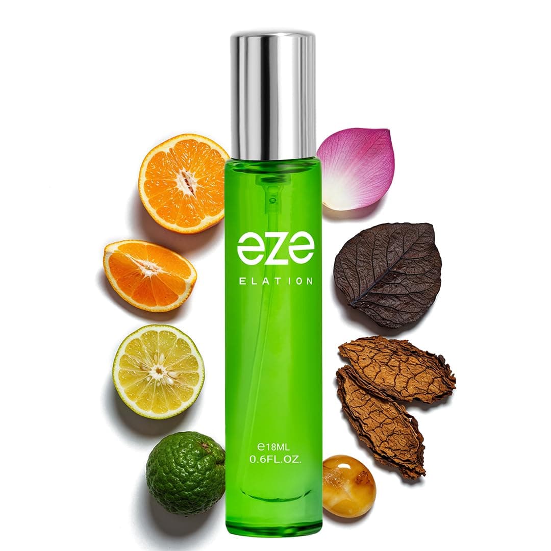 Eze Perfume Elation Perfume For Men - 18ml | Premium Long Lasting Fragrance with Bergamot, Mandarin, Sandalwood & a Premium Blend of Herbs, Florals & Woods | Bold Masculine Scent | Luxury Gift for Him