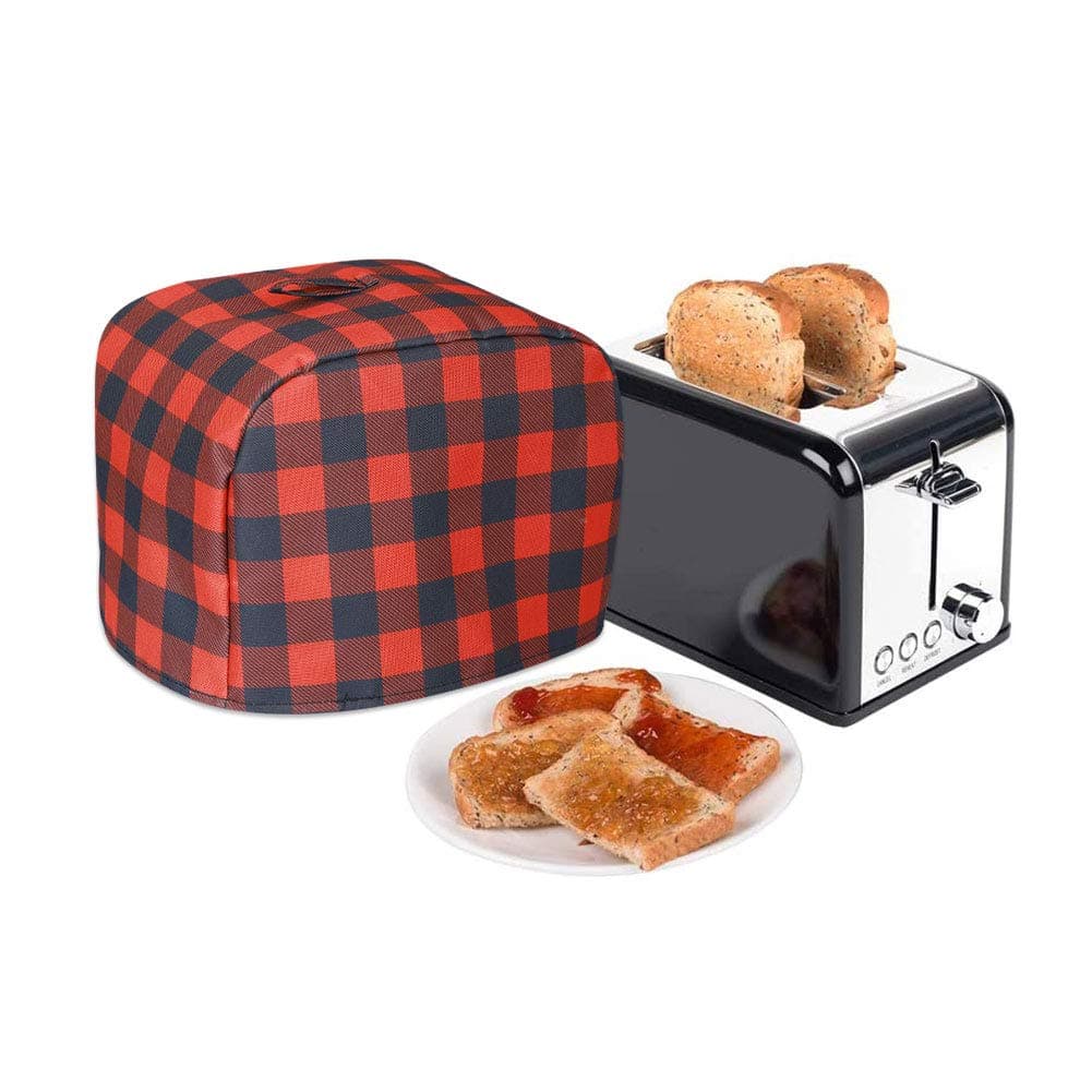 2 Slice Toaster Cover, Kitchen Essentials Appliance Dust Cover, Waterproof Oxford Fabric, Large Size11”X8”X8”, Dust and Fingerprint Protection, Fits for Most Major 2 Slice Toasters,Buffalo Plaid Print