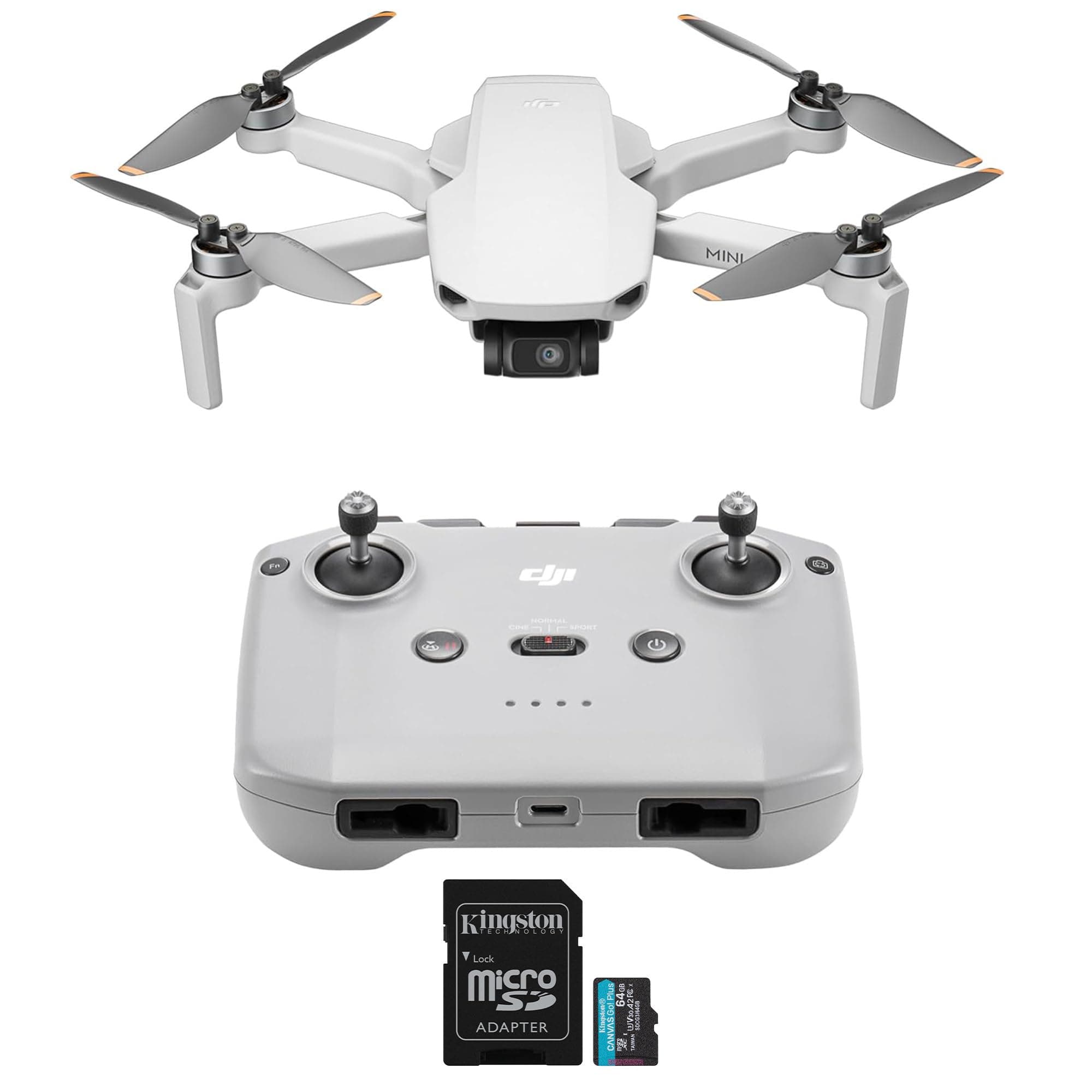 DJI Mini 4K Drone with 4K UHD Camera with 64GB MicroSDXC Memory Card Bundle