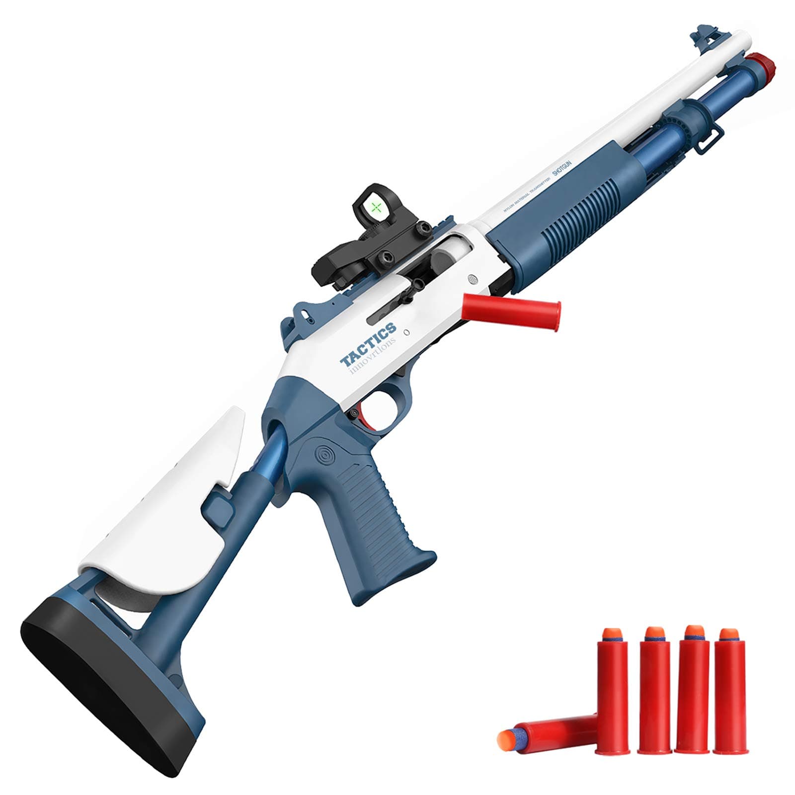 Soft Foam Dart Blaster Toy Shell Ejecting Shotgun Spring- Air Pump with Scope and Bullets for Teens Youth