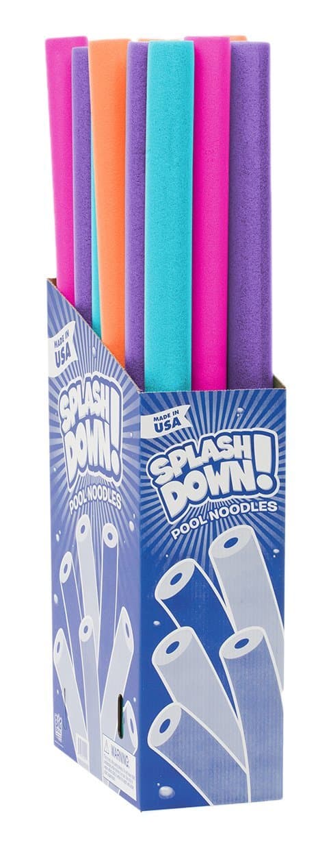 Splash Down Neon Jumbo Round Pool Noodle, 18 Piece