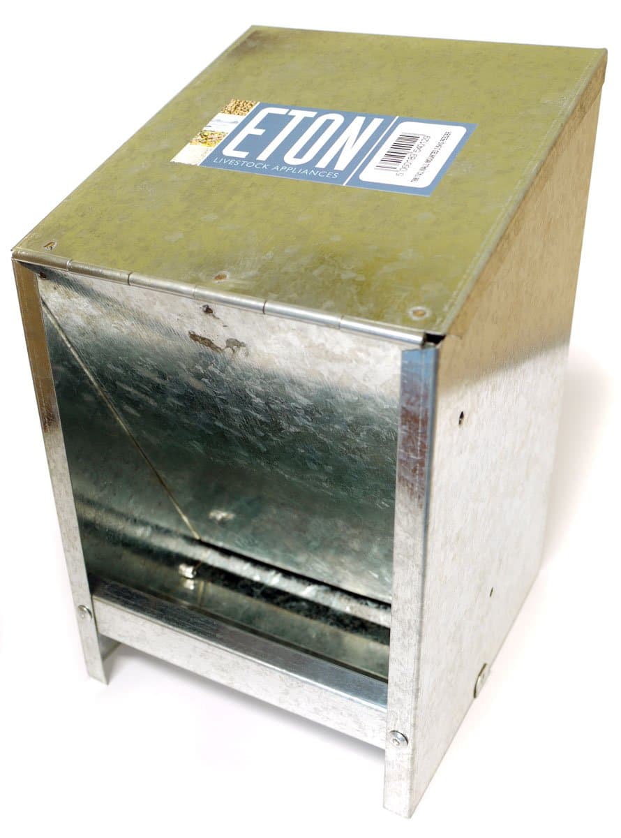 Eton Poultry Galvanised Wall Mounted Feed/ Grit Hopper, 2.5 Kg