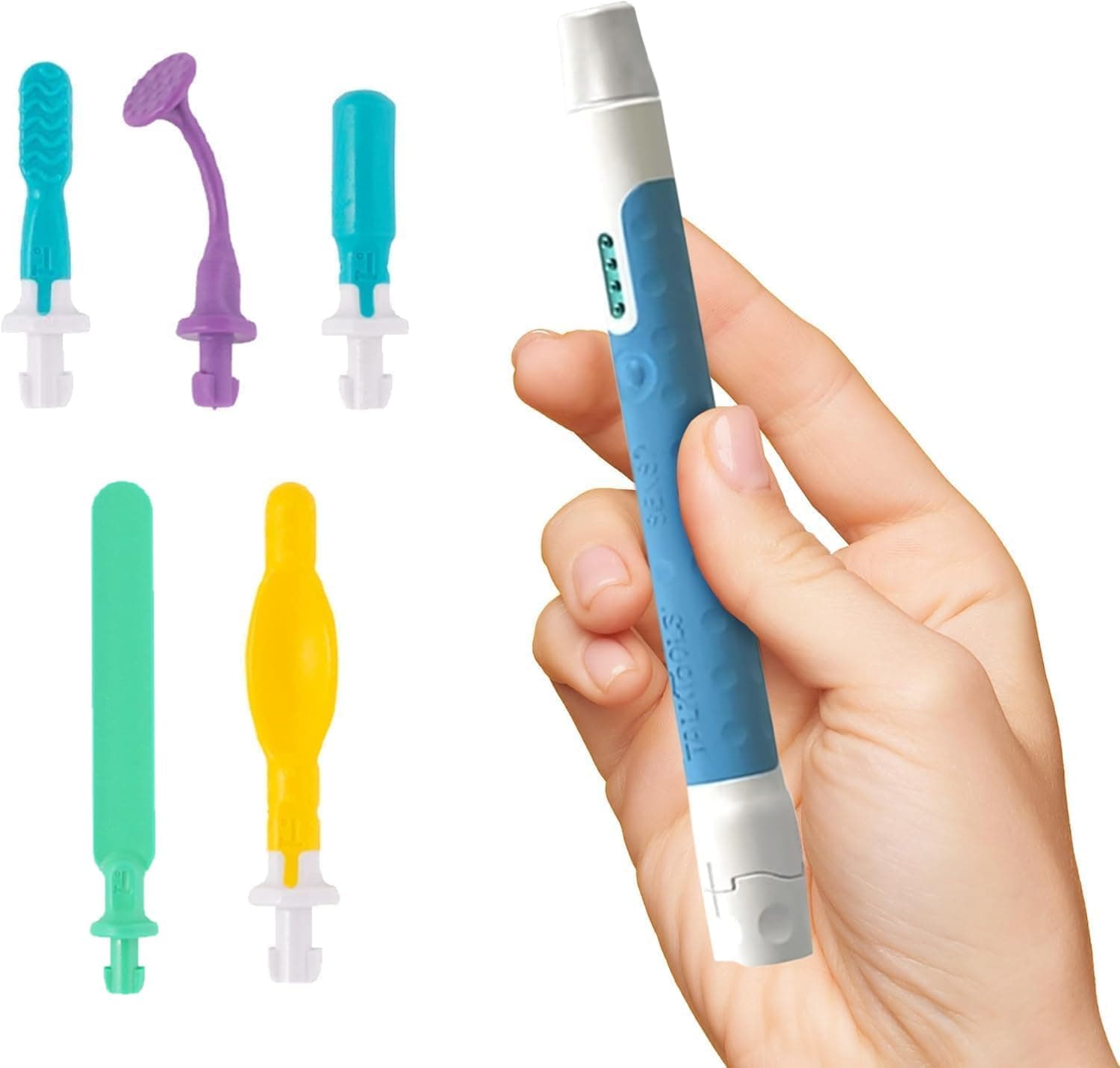 TalkTools Sensi Ocean Kit - Speech Therapy and Sensory Integration Kit for Kids | Improve Biting, Chewing, and Speech Clarity | Multi Speed Operation, Pulse, and Memory Feat. | Ergonomic Base - 5 Tips