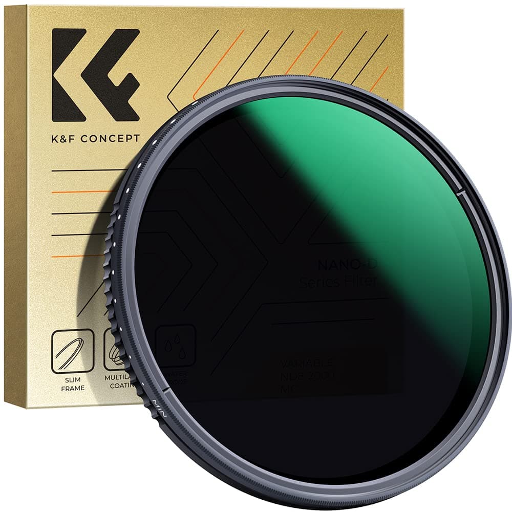 K&F Concept 72mm Variable Neutral Density Filter ND8-ND2000 (3-11stop) Hydrophobic Adjustable ND Filter with 24 Multi-Layer Coatings for Camera Lens