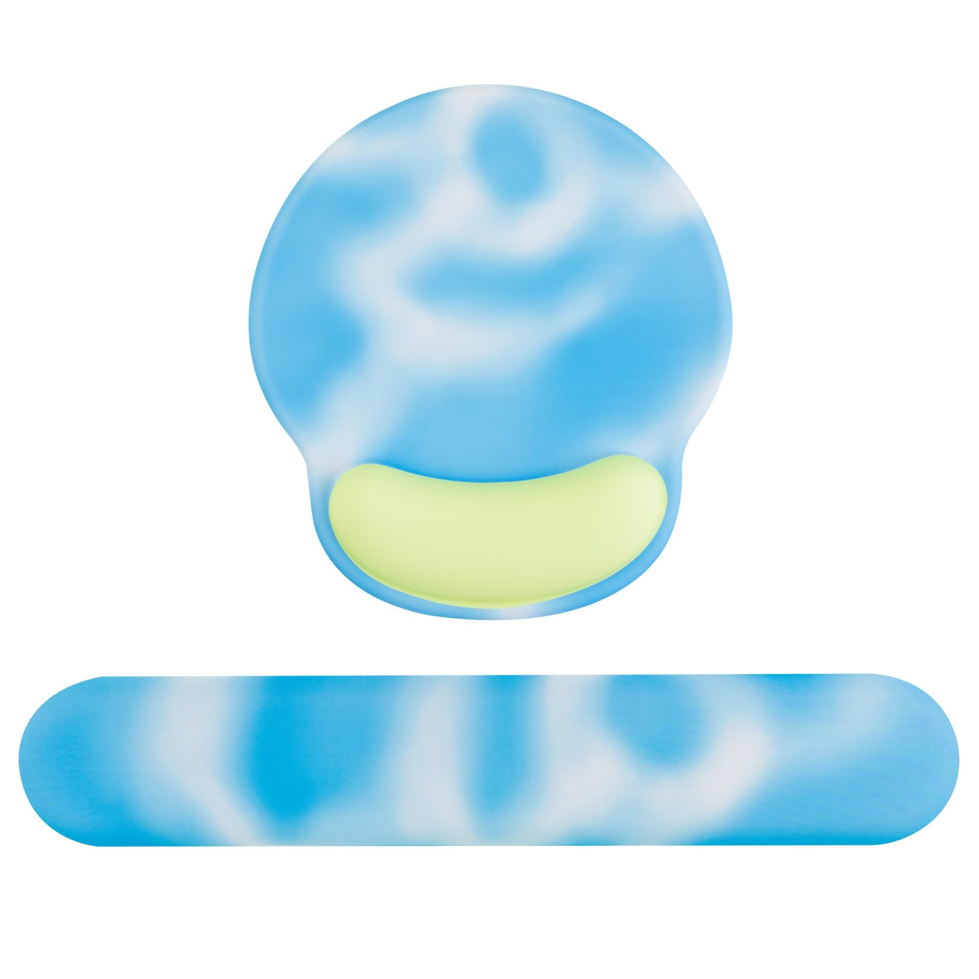 Keyboard Wrist Rest and Mouse Pad with Wrist Support, Memory Foam Wrist Rests for Keyboard and Mouse Set, Ergonomic Wrist Pad with Non-Slip Base for Gaming, Office, Laptop(Blue Gradient)