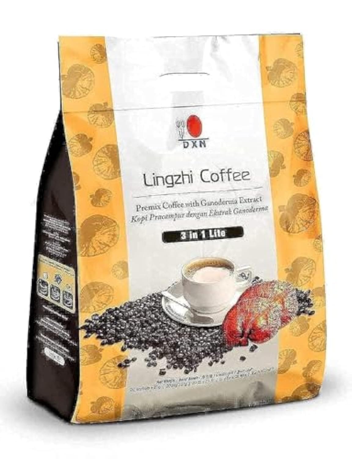 Lingzhi Coffee 3 in 1 Lite with Ganoderma Mushroom Extract 20 sachets x 21gm