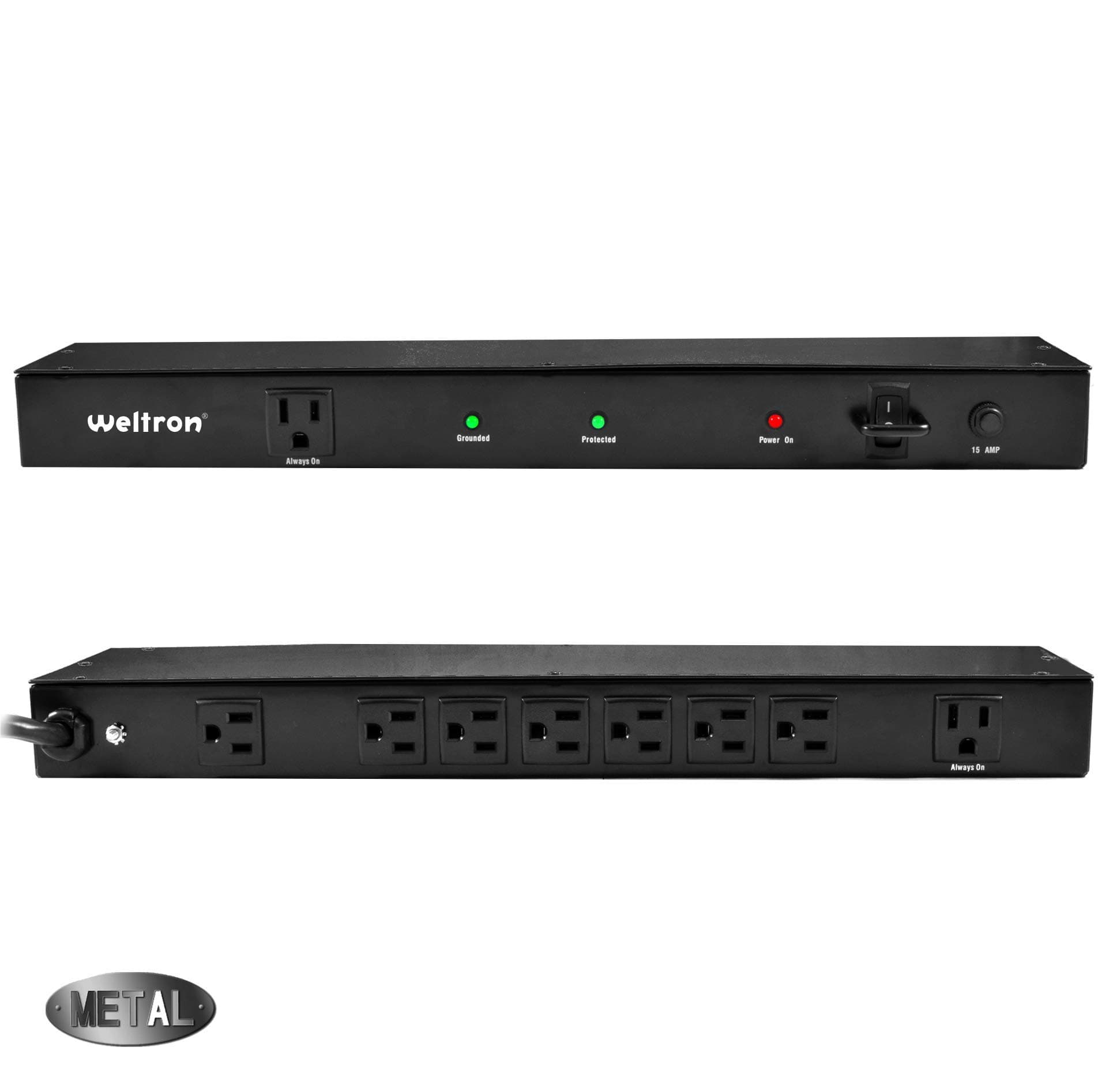 Rack Mountable Surge Protector 15' Black 1U, (WSP-900RM)
