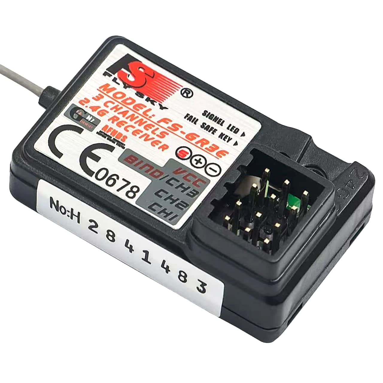 Flysky FS-GR3E Receiver AFHDS Long Range 3CH 2.4GHz Surface Receiver for FS-GT2 FS-GT2B FS-GT3B FS-GT3C FS-IT4S Transmitter RC Car Boat (1pc)