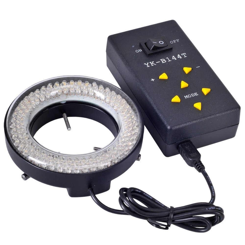 Omano 144 LED Stereo Microscope Ring Light, Variable Intensity by Section