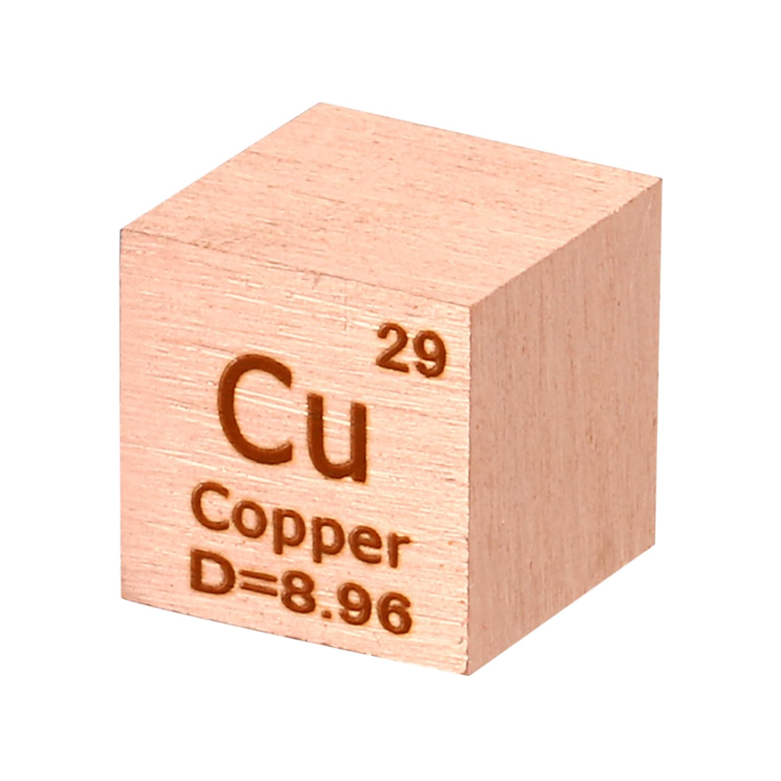 PATIKIL Copper Cube, 10mm Cu Density Cube High Density Element Cube Unique Metal Cube Periodic Table of Elements Collections Lab Experiment Teacher Scientific Classes