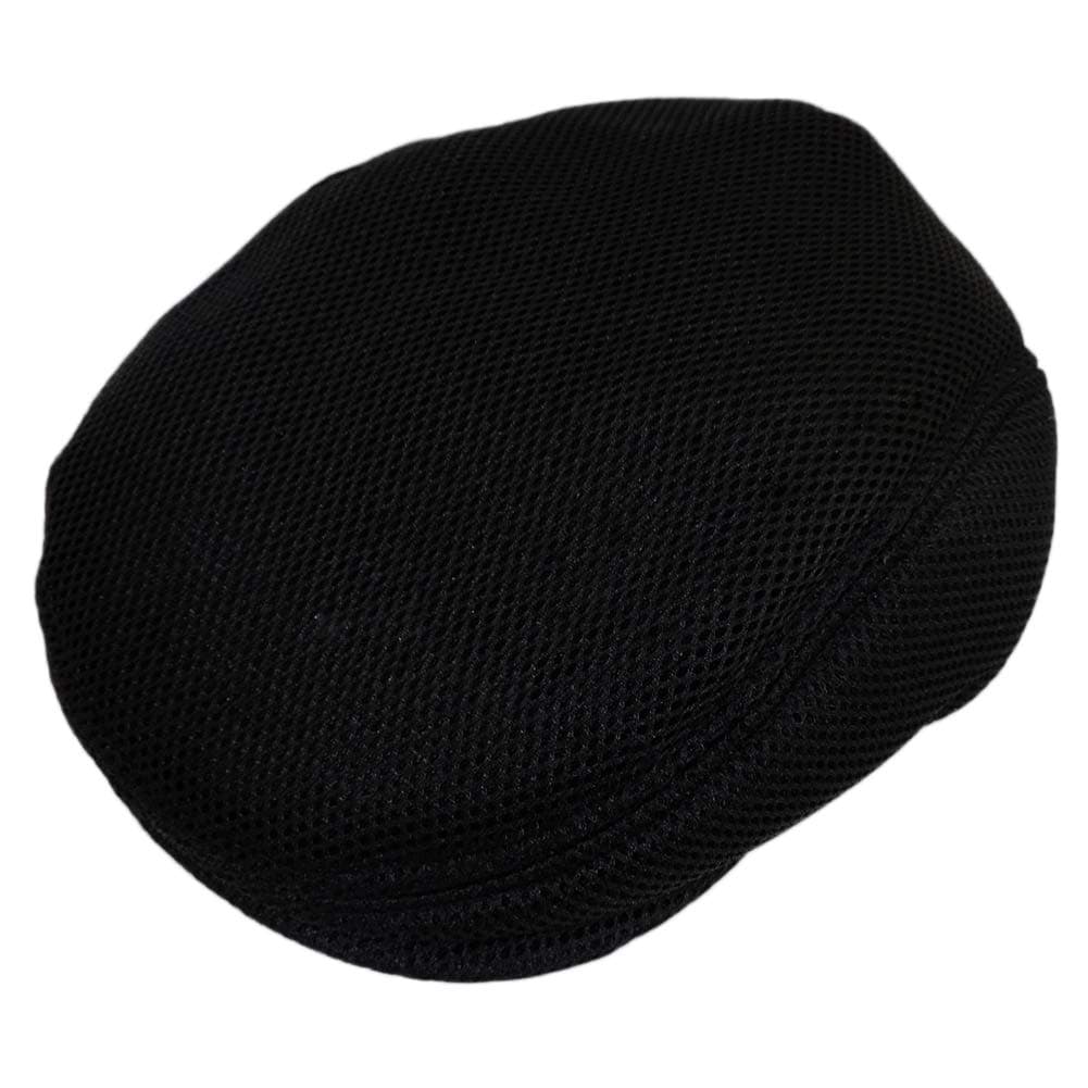 Lady's Mesh Knit Black Ivy Cap Hat