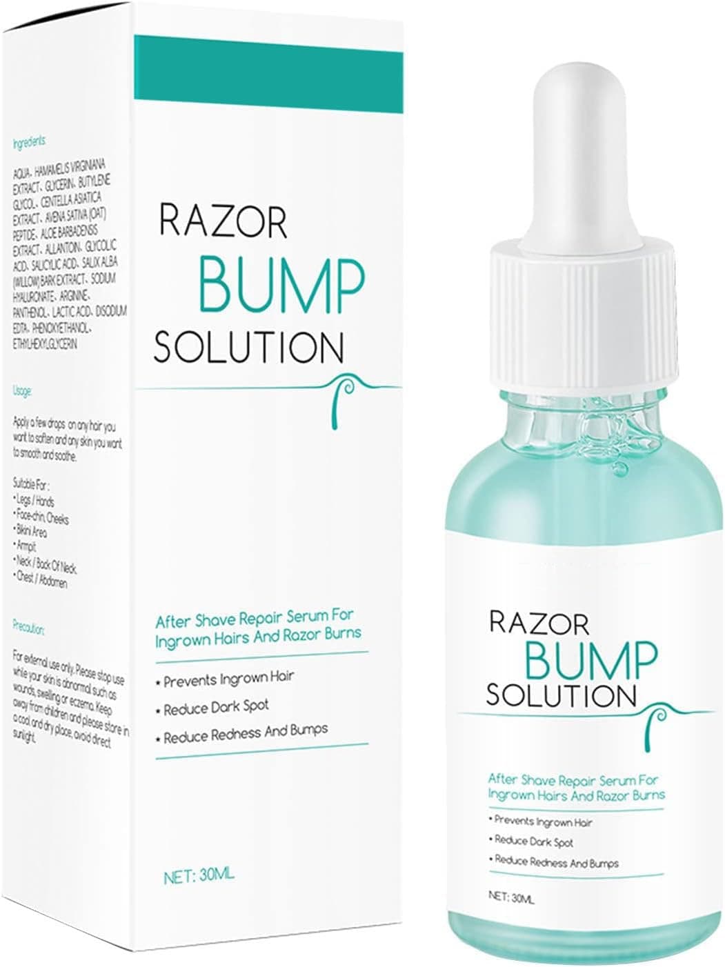 Razor Bump Solution, 30ml Razor Bump Solution Prevent Ingrown Hair Mild Moisturizing Shave Repair