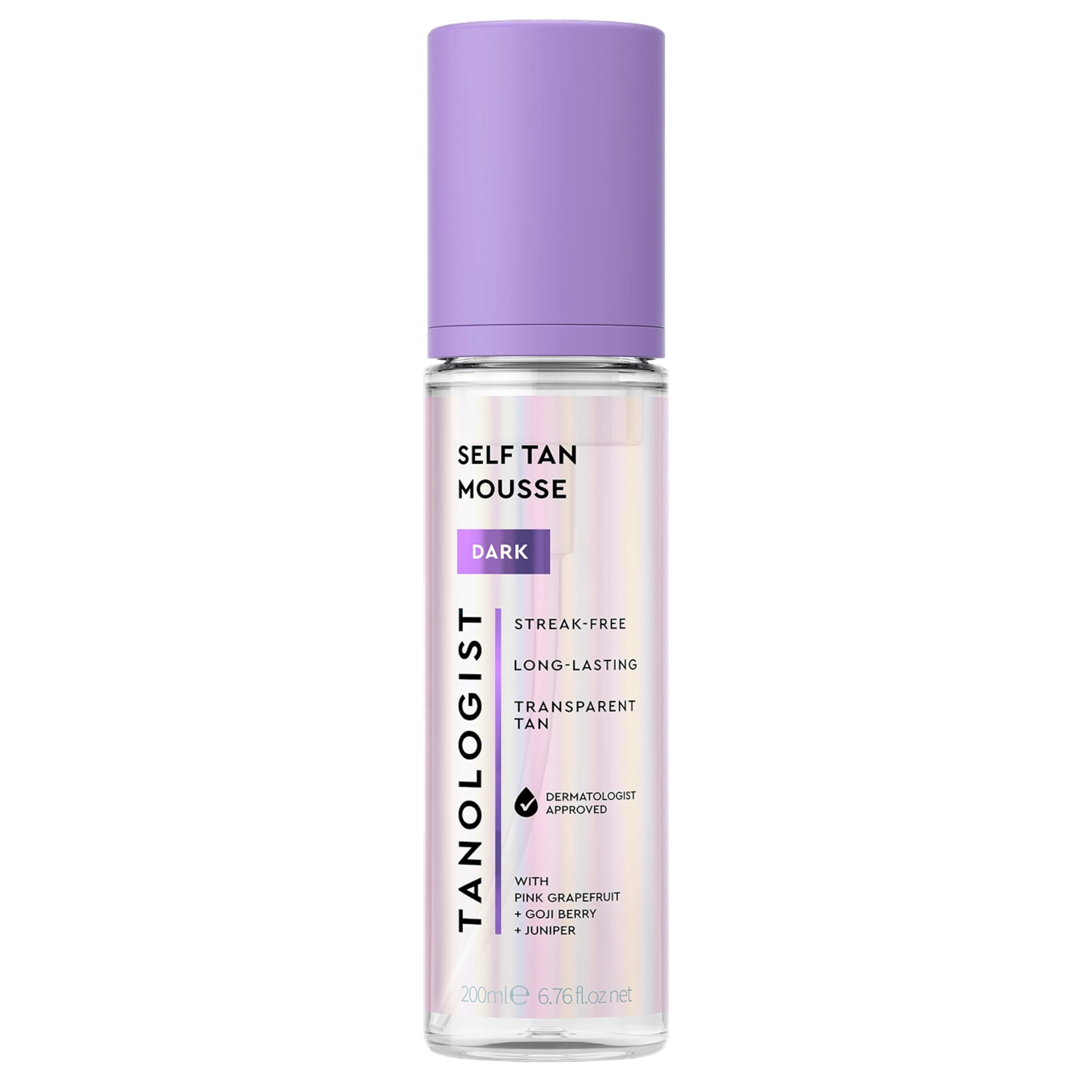 Self Tan Mousse Dark (200 ml) Clear Self Tanning Foam For Sensitive Skin Dermatologist Approved Clean Ingredients & Vegan