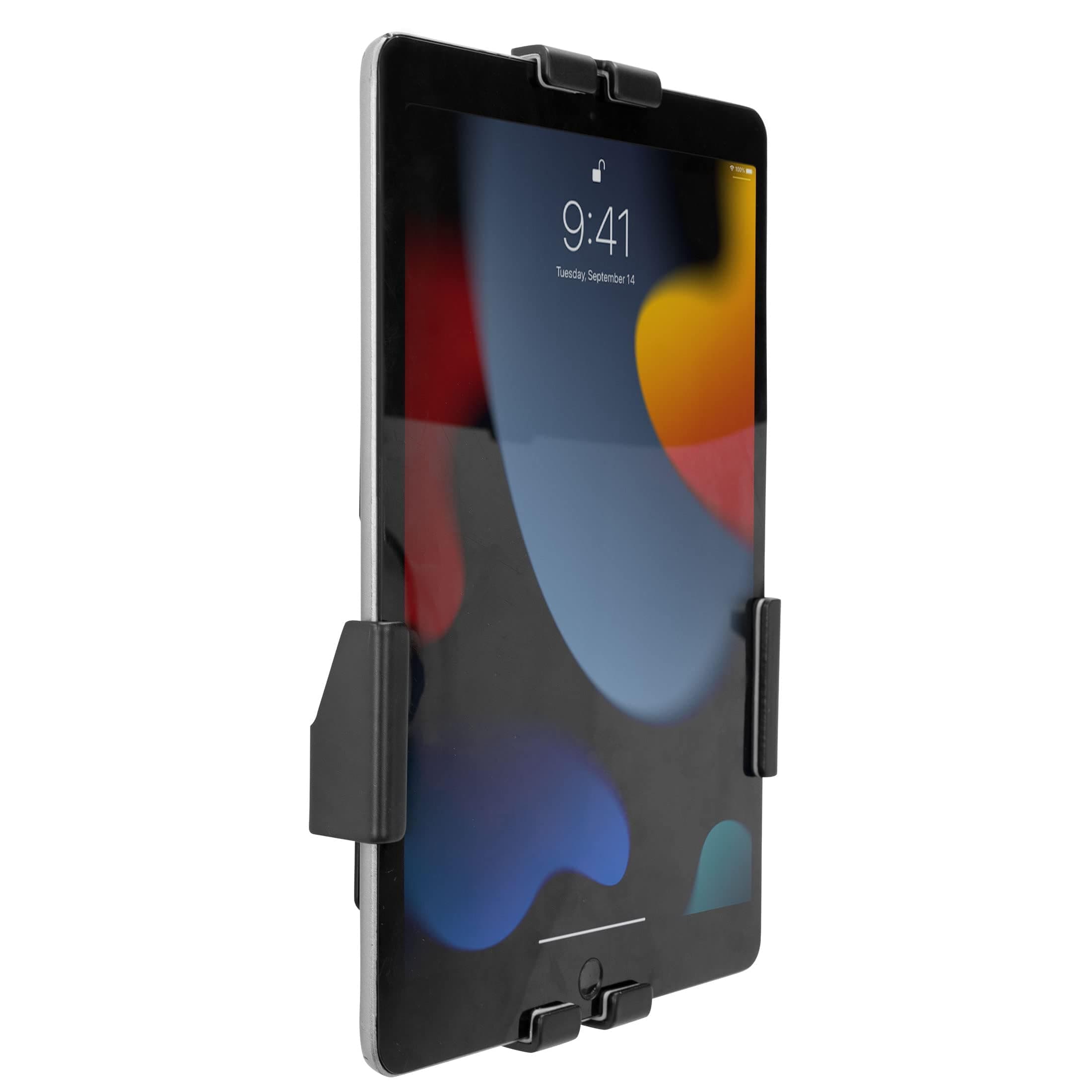 Mount-It! Anti-Theft Tablet Wall Mount | Lockable, Adjustable Clamps for Tablets 7.9–11 Inches, Full Motion Tilt, Swivel, Rotation, VESA 75x75, Perfect for Retail, Office, Hotels, Black