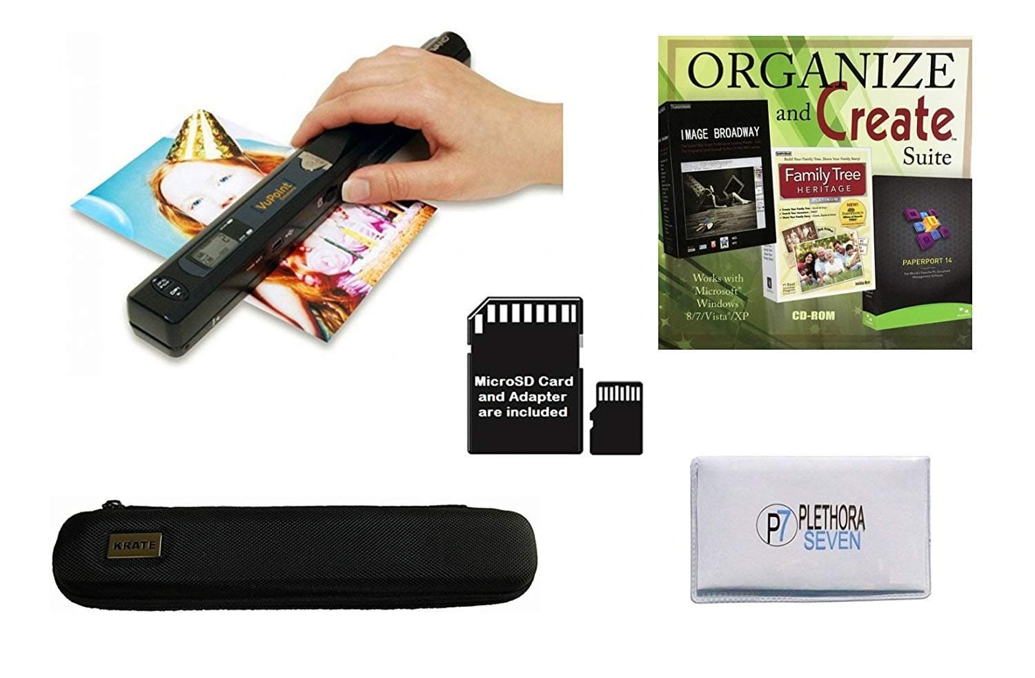 VuPoint Magic Wand Portable Scanner PDS-ST415-VP (Bundle w/ 8GB SD, Case, Software)