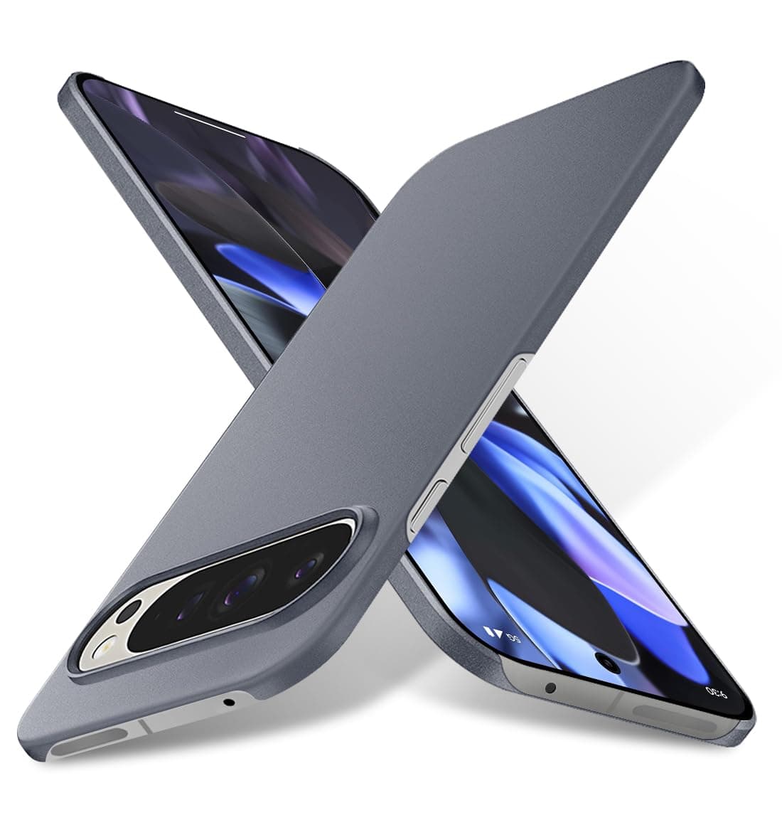 Bastmei for Google Pixel 9 Pro/Pixel 9 Case, Minimalist Phone Cases Extremely Light Ultra-Light Super Slim Thin Camera Protection Hard PC Cover for Pixel 9/9 Pro Matt Case (Gravel Gray)