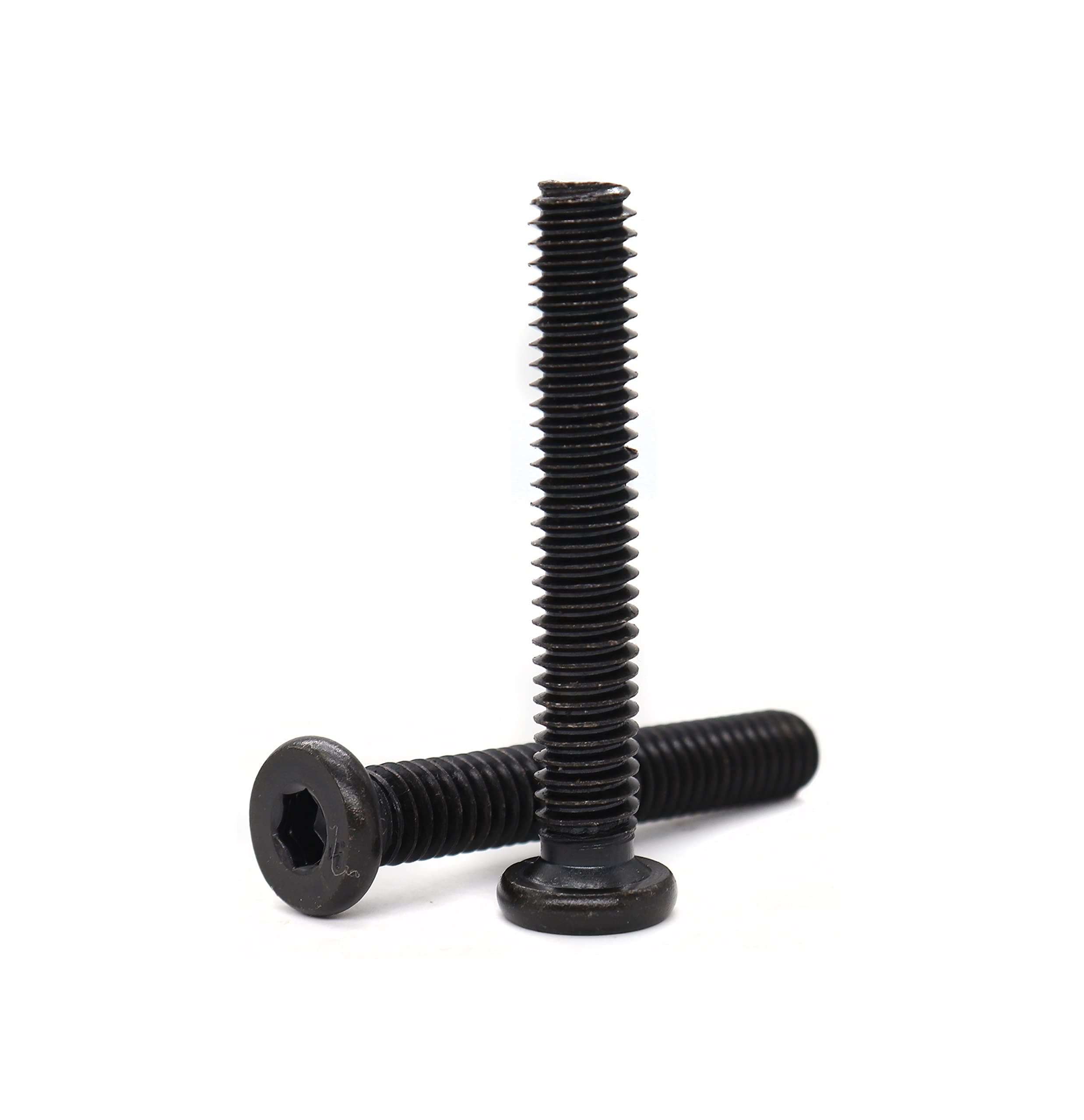 binifiMux 10-Pack Black 5/16-18 x2-1/2" Flat Head Allen Bolt Joint Connecting Bolts Socket Cap Screws for Furniture Connecting