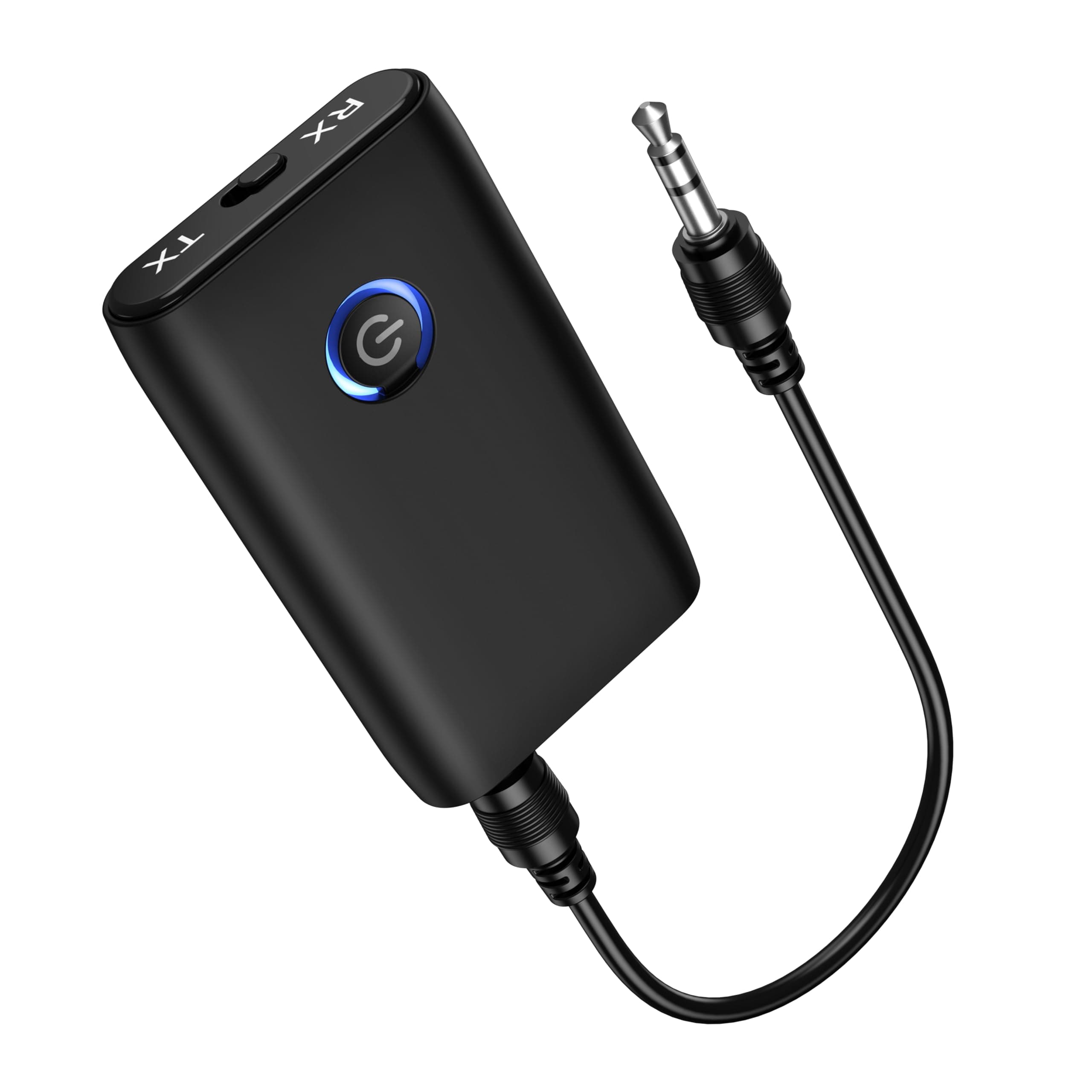 Aux Bluetooth Adapter for Car, Upgraded Bluetooth 5.3 Transmitter Receiver, Portable Wireless Adapter, 2-in-1 Aux Audio Receiver for Laptop, Radio, Headphones, Speakers, TV