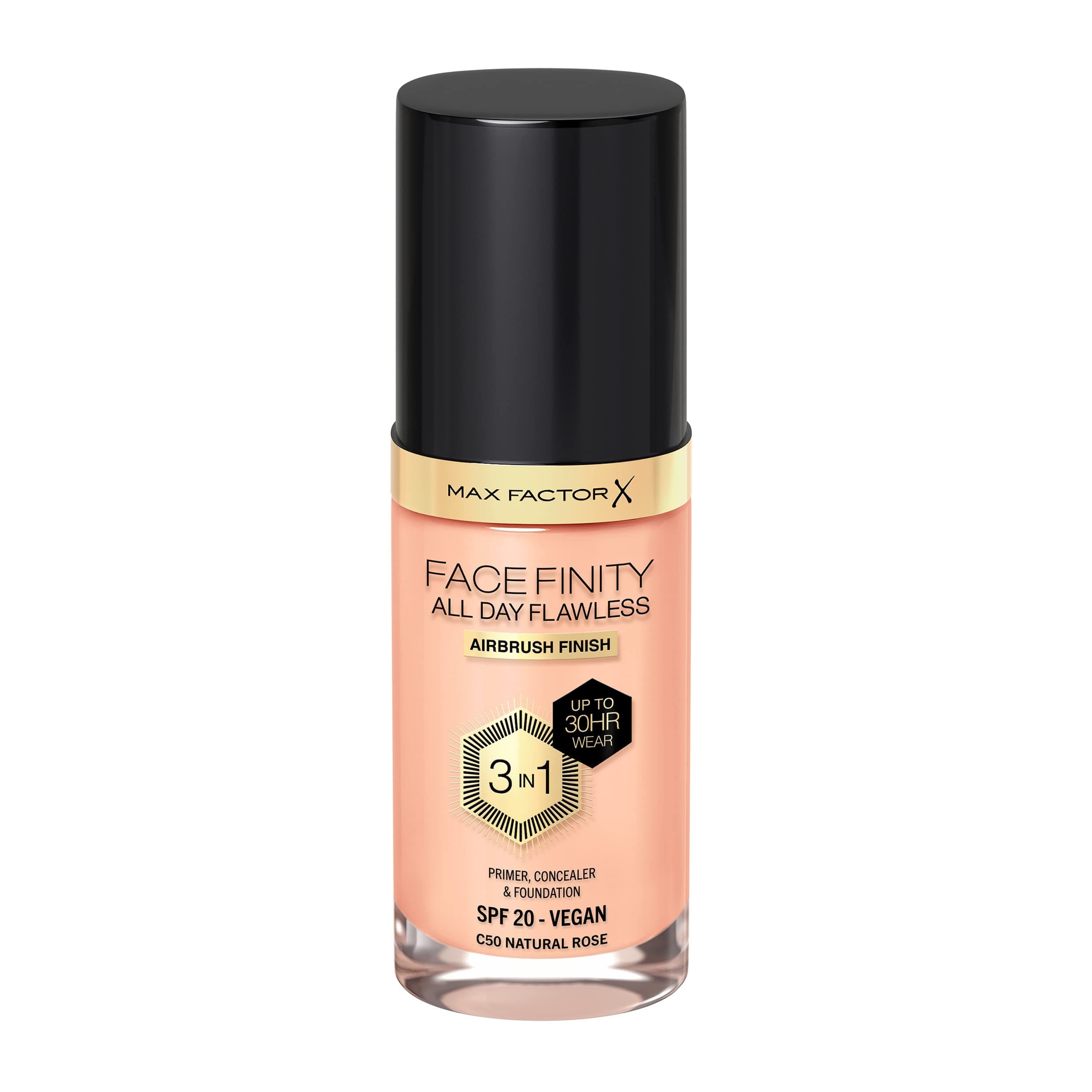 Max Factor Facefinity All Day Flawless 3-in-1 Liquid Foundation - 50 Natural
