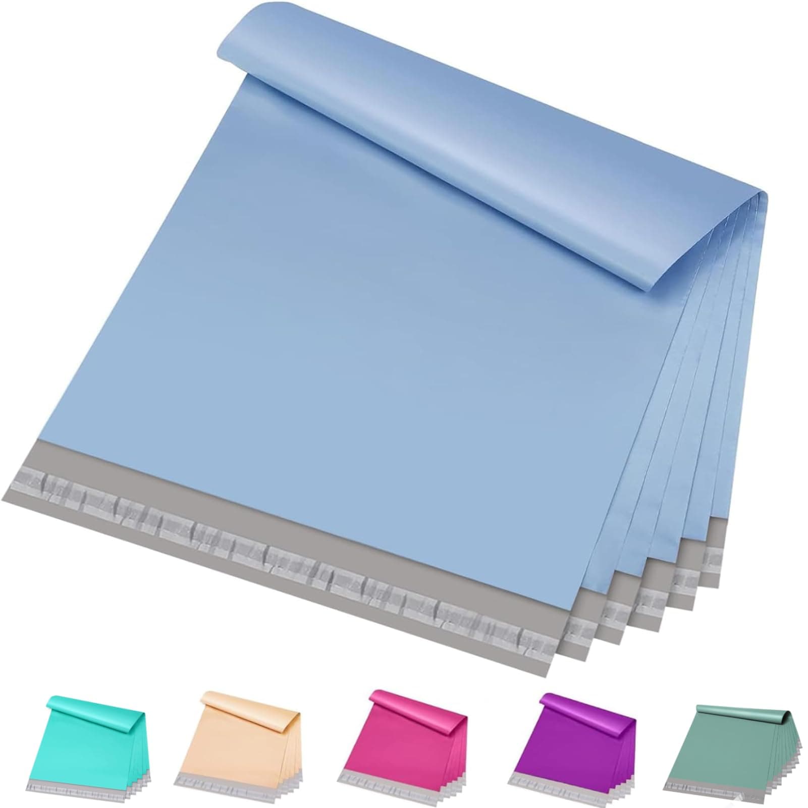 Metronic Poly Mailers 12x15.5 100 Pack, Medium Size Shipping Bags for Clothing, Strong Self-Seal Mailers Poly Bags Shipping Envelopes, Thick Mailing Bags Package Bags for Small Business, Blue