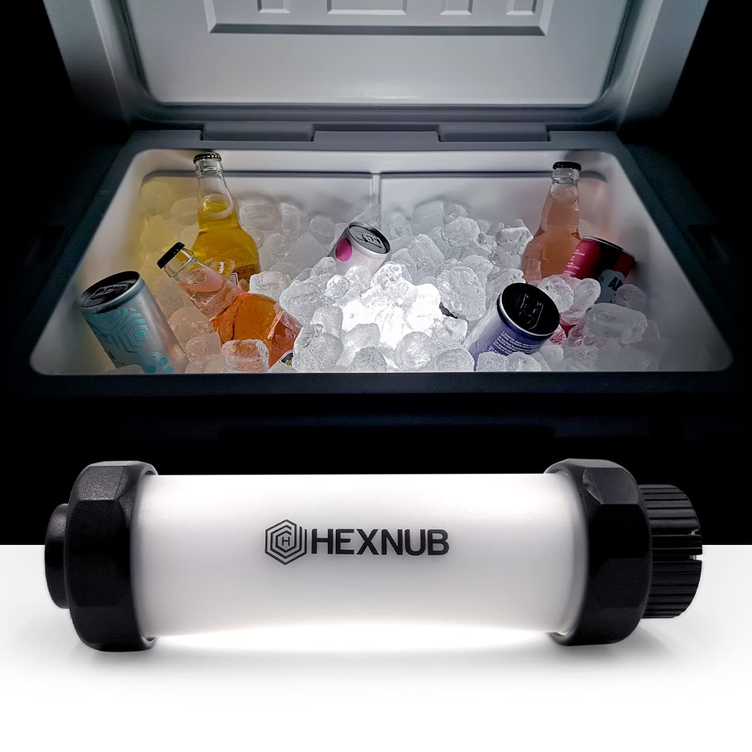 Cooler Box Light, Waterproof, Rechargeable LED Light Compatible with YETI, RTIC, ORCA, Igloo, Coleman Ice Chest, Magnetic Base, Great for Outdoor Events, Camping, Fishing, Hunting, Boating