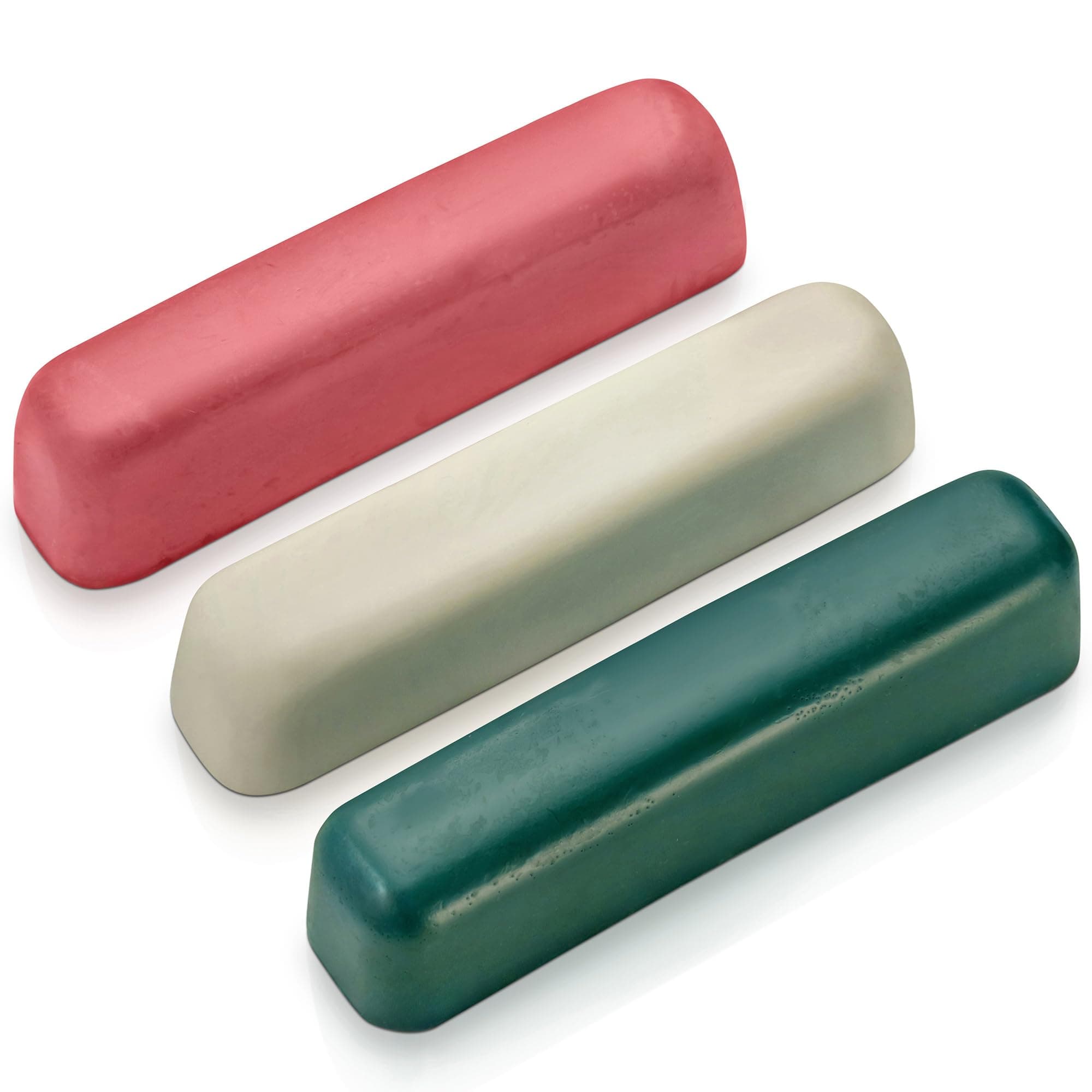 BeaverCraft Stropping Compound Kit for Leather Strop - Buffing Compound for Knife Polishing - Red White Green Polishing Compounds P03