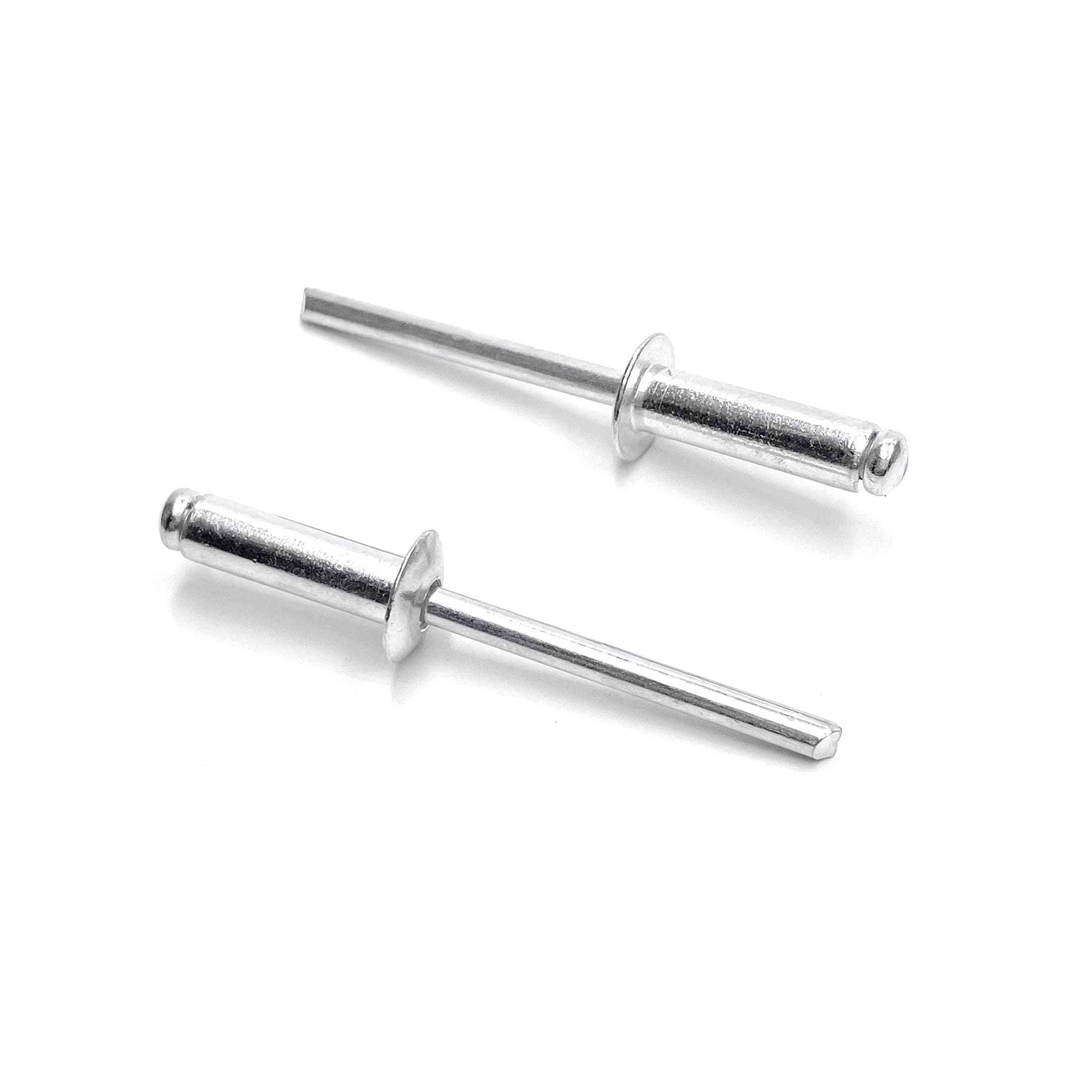 ISPINNER 100pcs 3/16" x 5/8" Aluminum Blind Rivets, 4.8 x 16mm Pop Rivets, Pack of 100 (Silver)