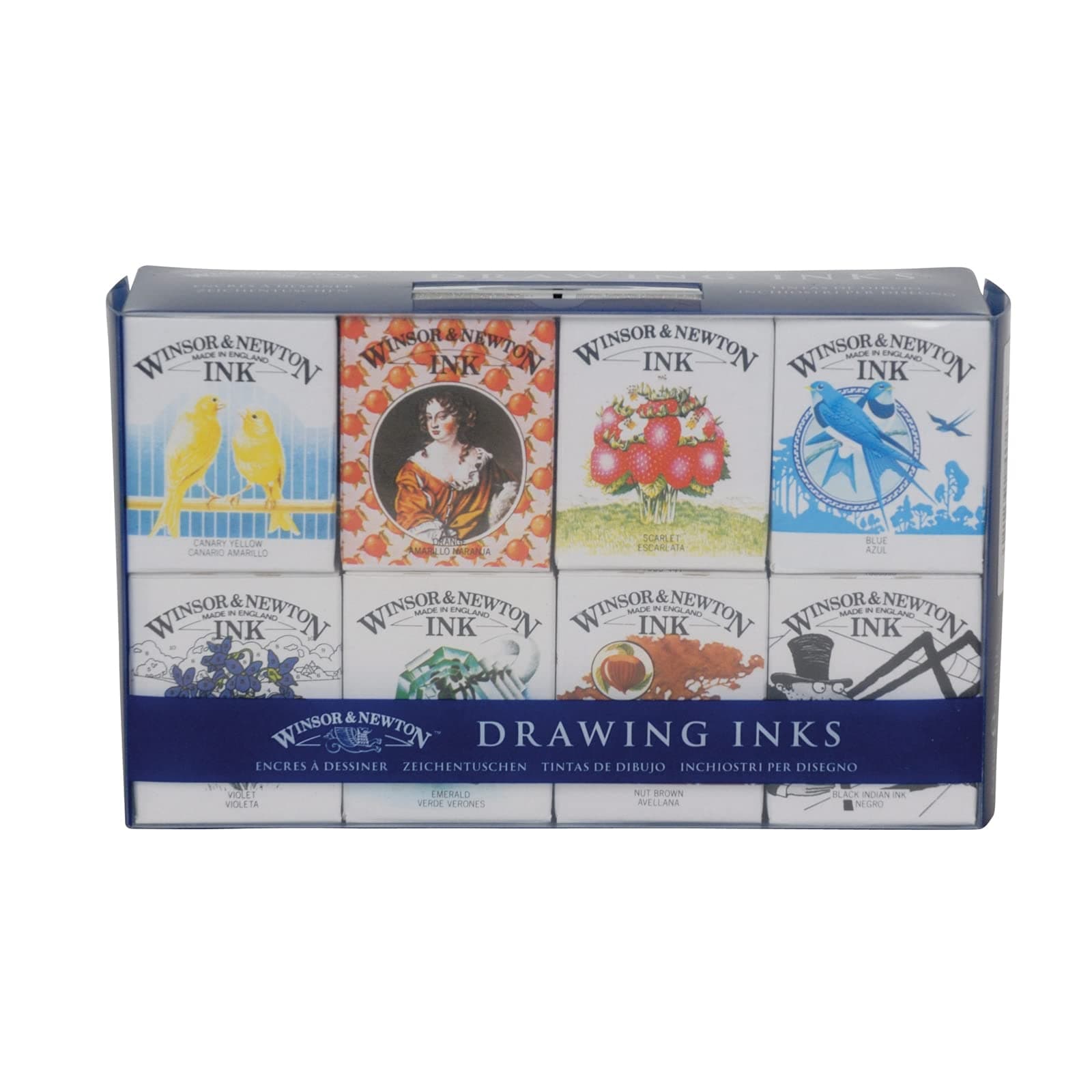 ウィンザー&ニュートン ドローイングインク 8色 ヘンリーコレクション