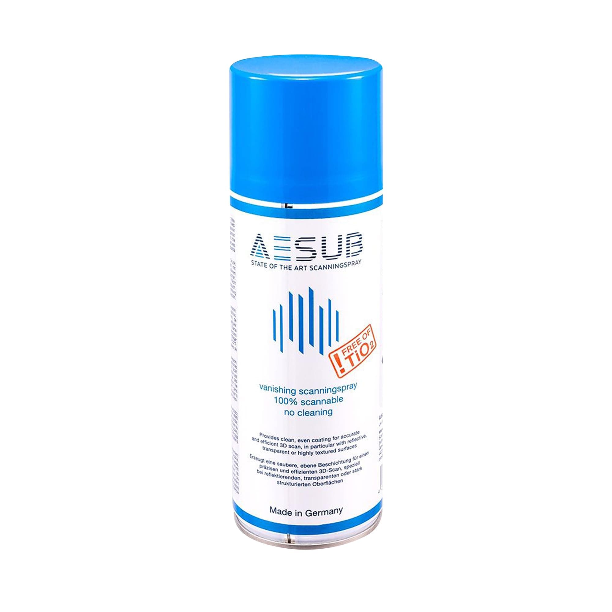 3D Scanning Spray for 3D Scanners, for Reflective, Transparent or Highly Textured Surfaces, No Cleaning Needed, 400ml, Blue