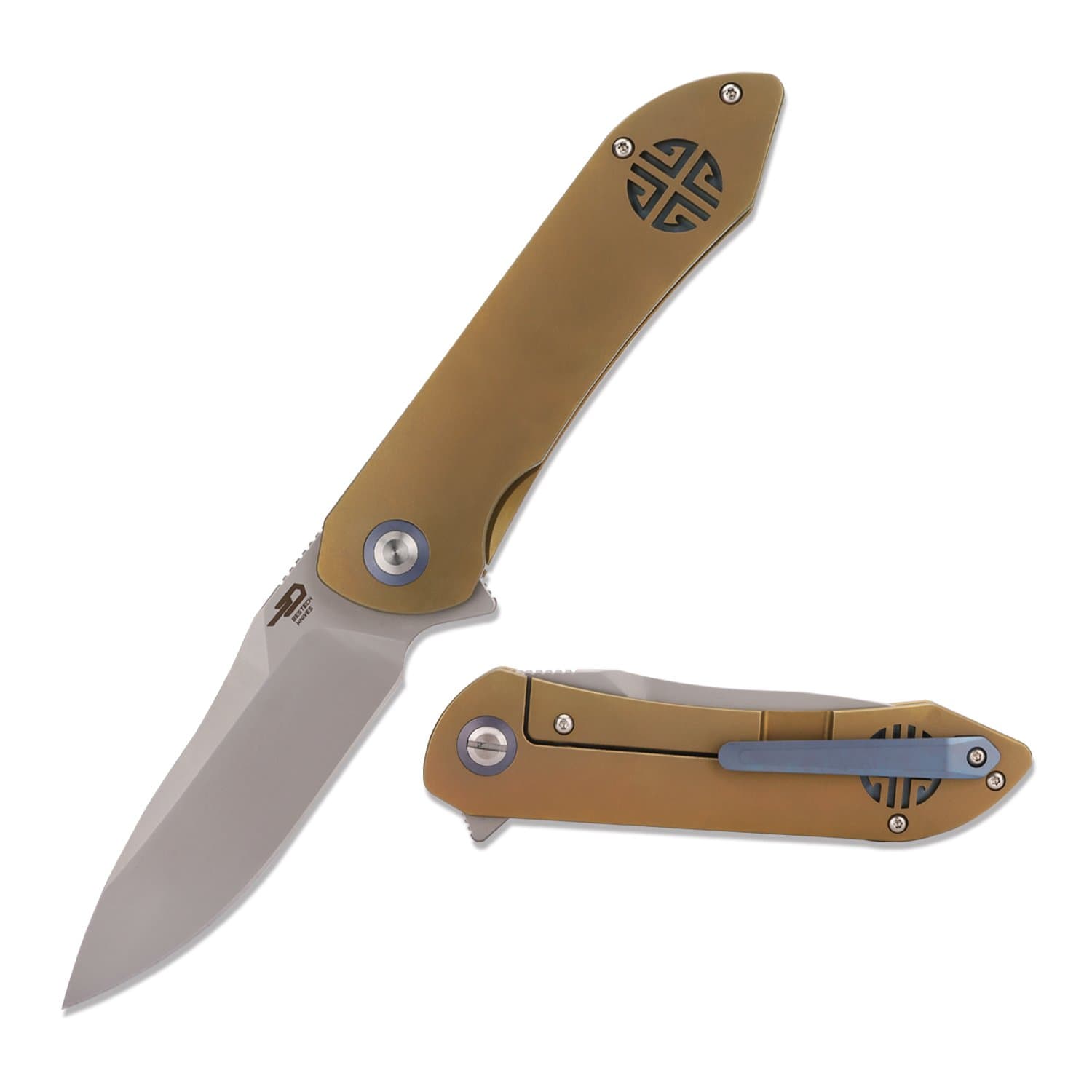 BESTECH KNIVES BT1703B Emperor Framelock Gold, Multi