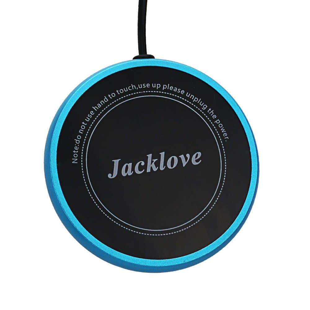 Electric Coffee Mug Warmer with Waterproof Glass Panel Automatic Shut Off,Premium 18Watt Beverage Warmer Keep Temperature Up to 131℉/ 55℃ for Best Gift Idea, Office Home Use (blue)