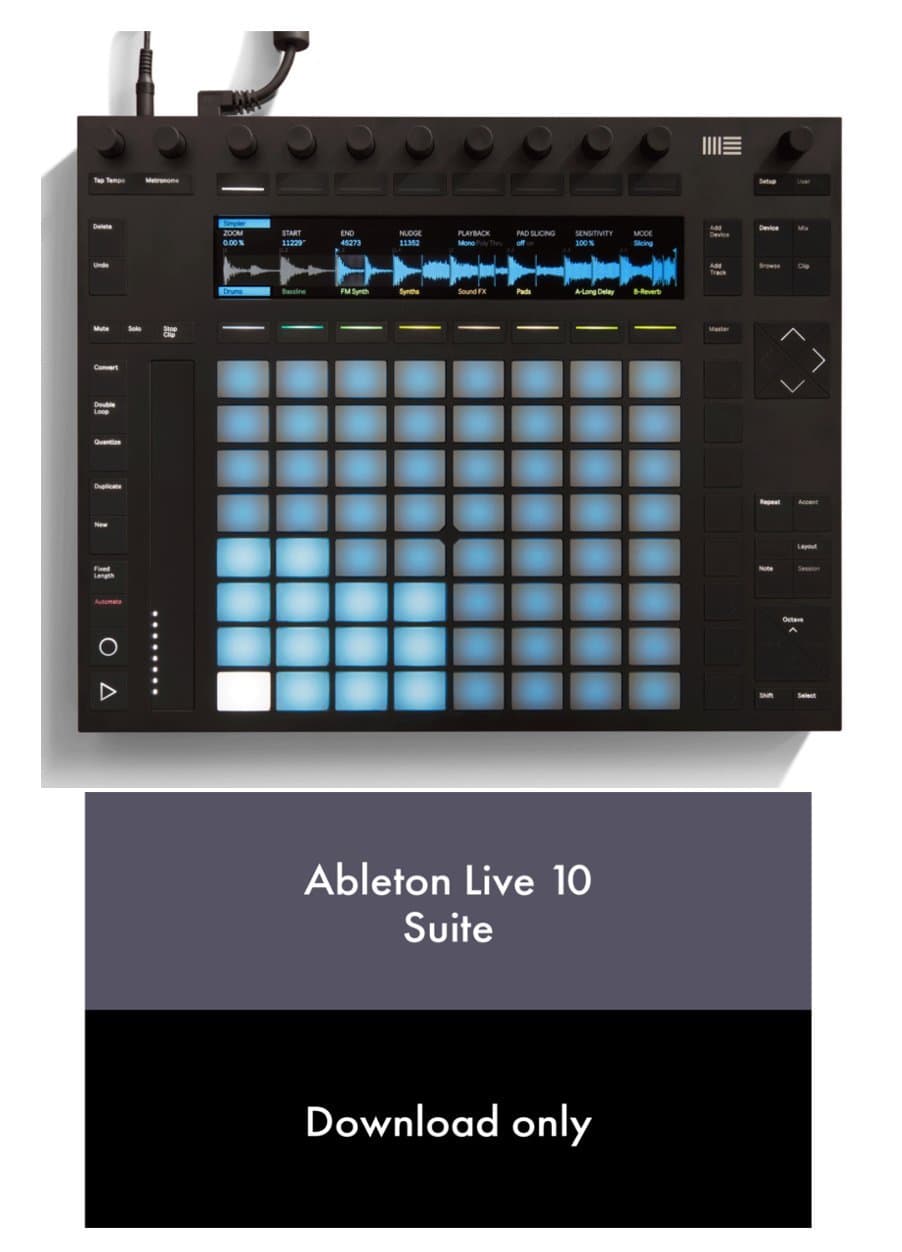 Ableton Push 2 + Live 10 Suite Bundle + FREE Ableton T-shirt