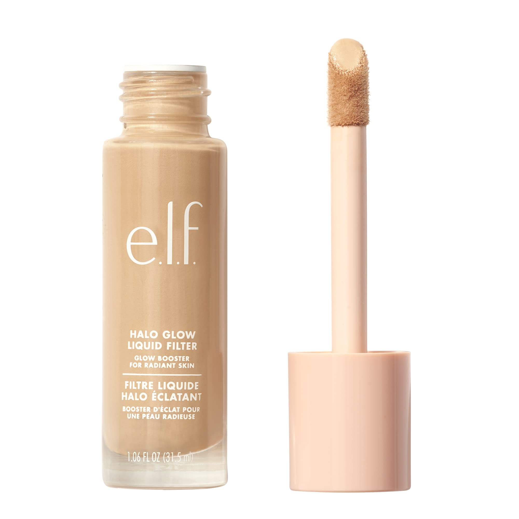 e.l.f. Halo Glow Liquid Filter, Complexion Booster For A Glowing, Soft-Focus Look, Infused With Hyaluronic Acid, Vegan & Cruelty-Free, 2 Fair-Light