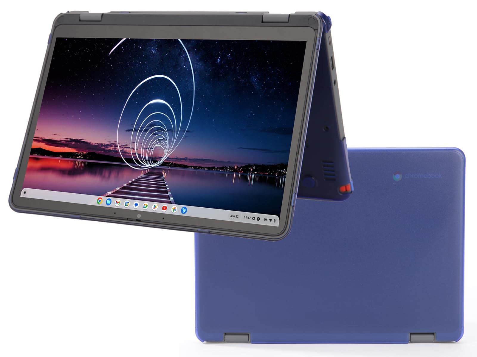 mCover Hard Shell Case ONLY Compatible for 2023~2024 12.2" Lenovo 500E Yoga Chromebook Gen 4 Gen4 2-in-1 Laptop (NOT Fitting Any Other Lenovo Models)- Blue