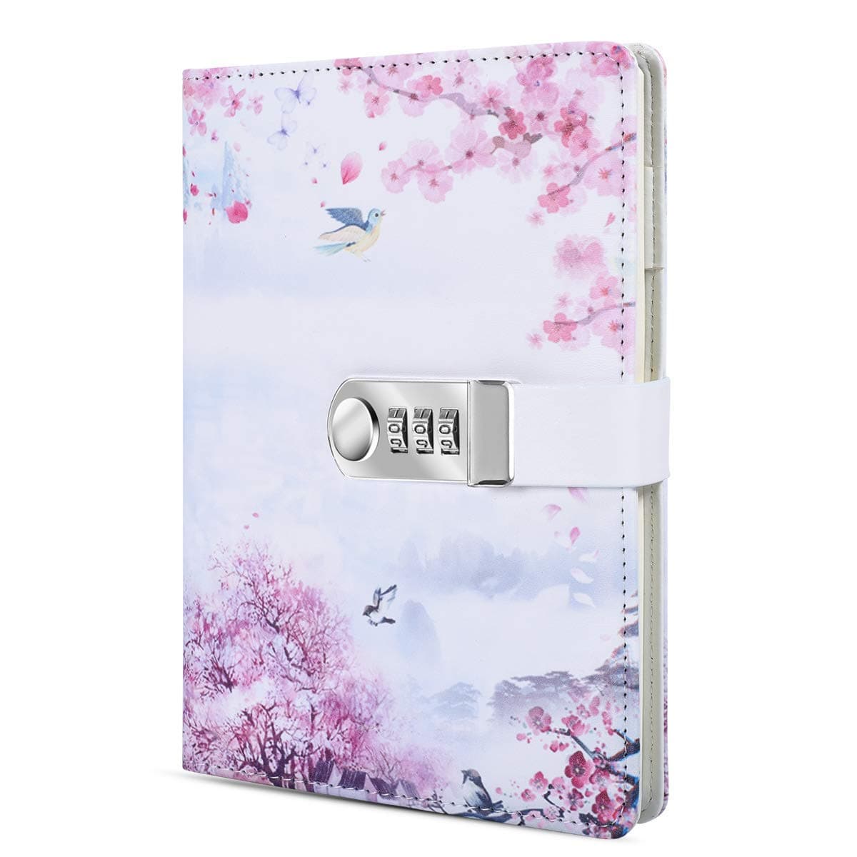 ToiM PU Leather Journal, A5 Secret Diary with Lock (Spring)