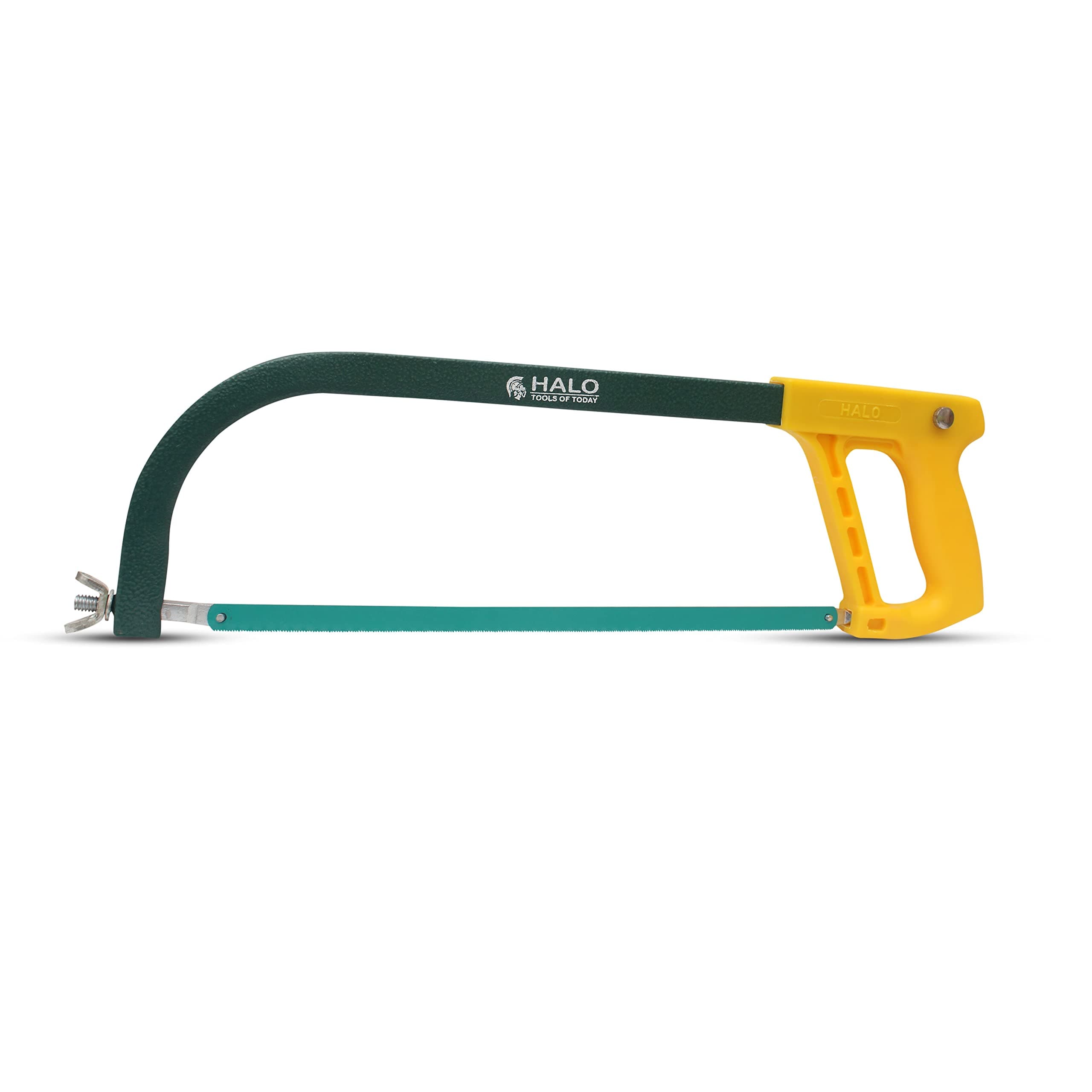 Hacksaw Frame 12” Made Carbon Steel Frame, Plastic Handle, Professional Hacksaw Frame With 18 Tpi Blade, Pack of 1, with Front Grip and D Type Handle - 45° and 90° Cutting Angle Design.