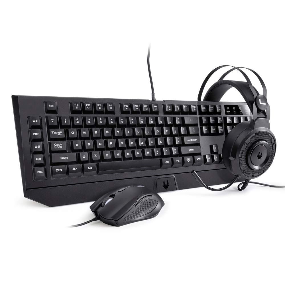 Phantom Gaming Starter Kit with Headset, Mouse and Keyboard - Black (ACROXTW2000)