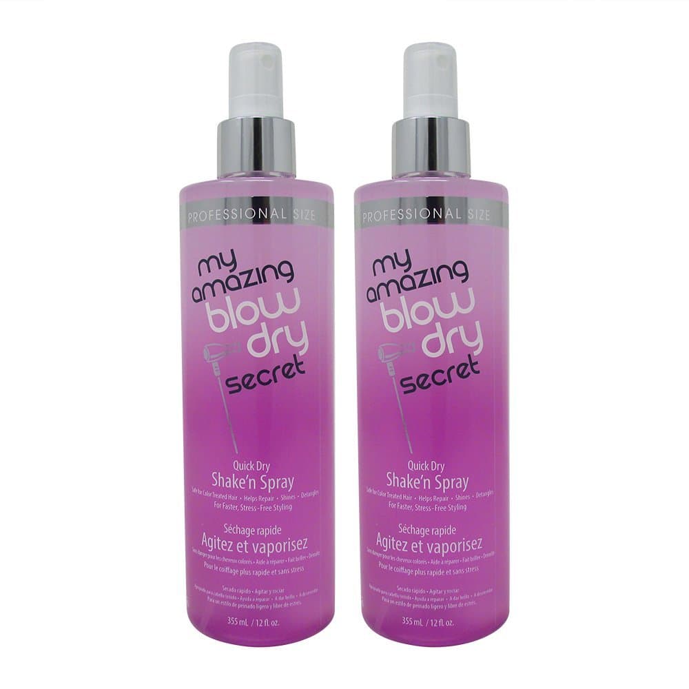 Bundle-2 Items : My Amazing Blow Dry Secret Quick Shake 'n Spray, 12.0 Ounce (Pack of 2)