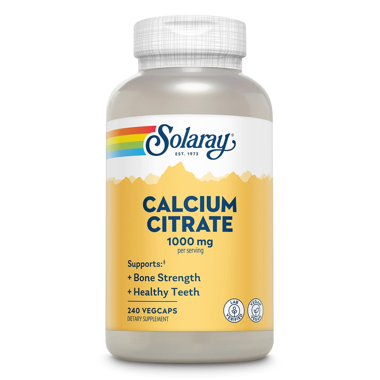 SOLARAY Calcium Citrate -1000mg, 240 Capsules