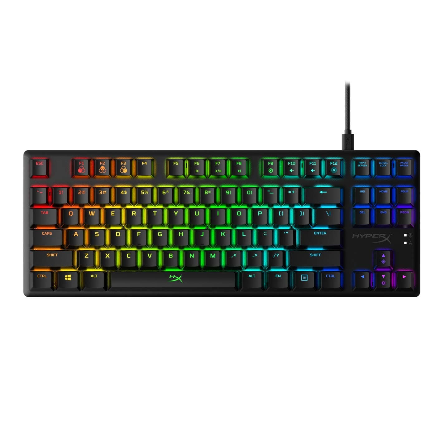 HyperX Alloy Origins Core – Tenkeyless Mechanical Gaming Keyboard – Software Controlled Light & Macro Customization – Compact Form Factor – Clicky Switch – HyperX Blue – RGB LED Backlit