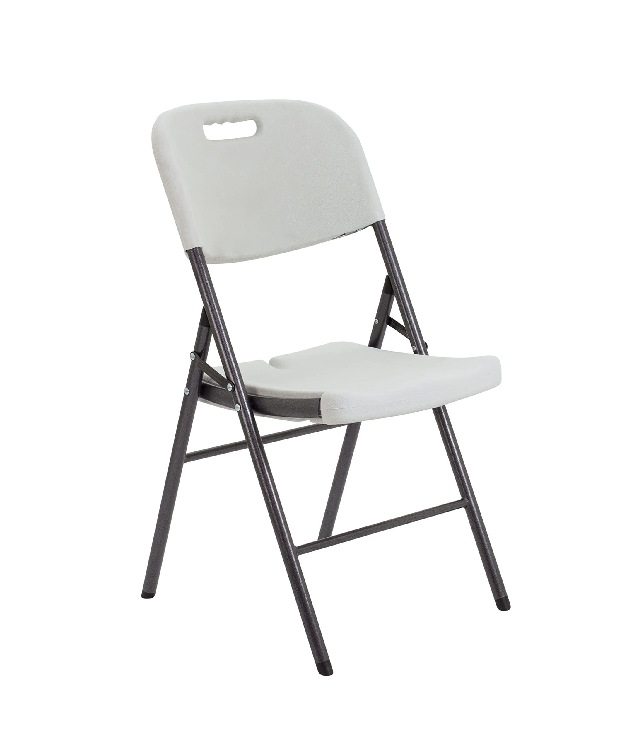 Folding Plastic Chair Molded Seat & Back Stackable Indoor Outdoor, Steel Frame, Heavy Duty, Used for Party, Garden, Patio, Dining, Wedding, Camping, Events…