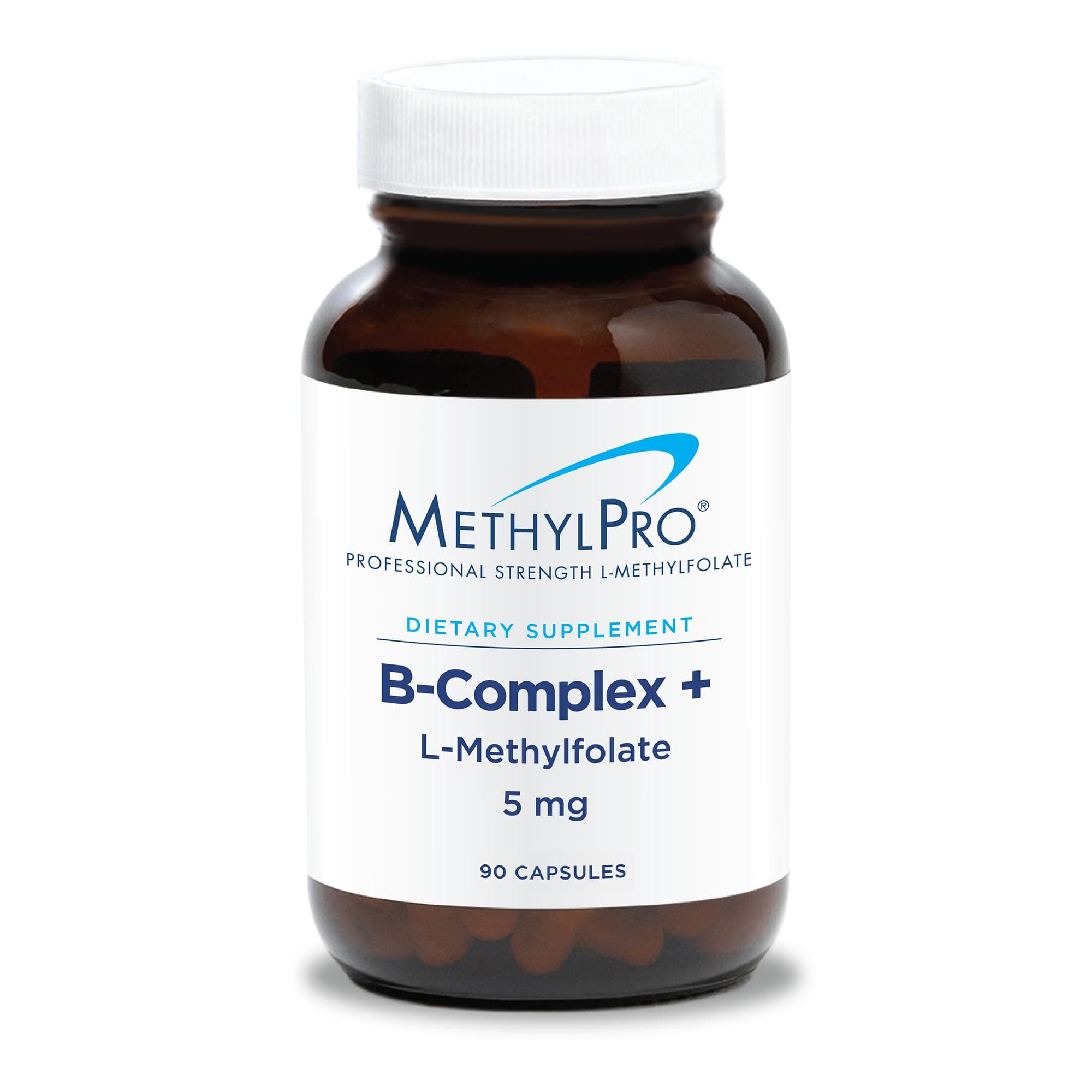 MethylPro B-Complex + L-Methylfolate 5 mg - Methylated Vitamin B Complex for Women and Men, Cellular Energy Support with Folate, Niacin and Biotin, VIT B Supplement - 90 Vegan Capsules