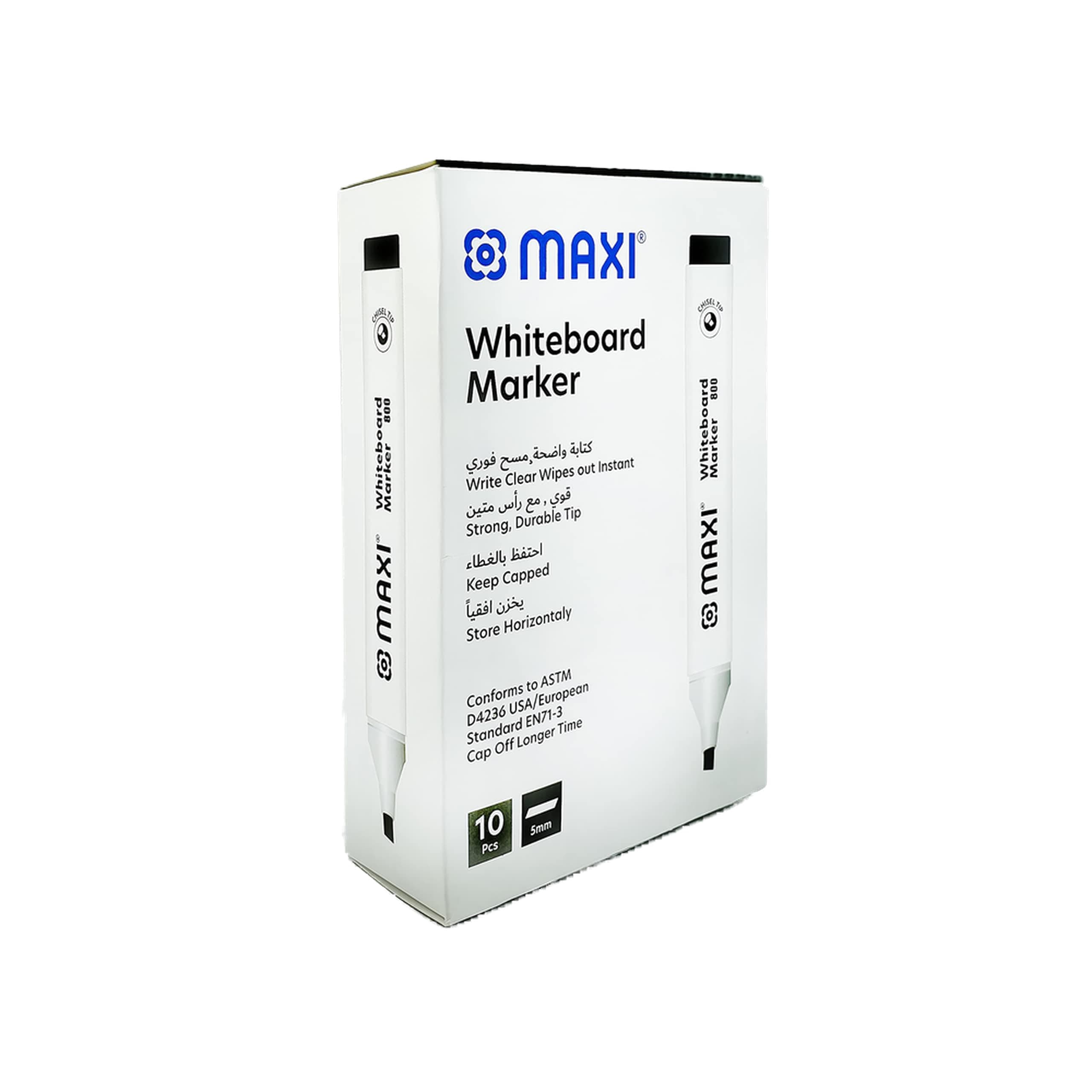 Whiteboard Marker Chisel Box Of 10Pc Black, 800Bl10