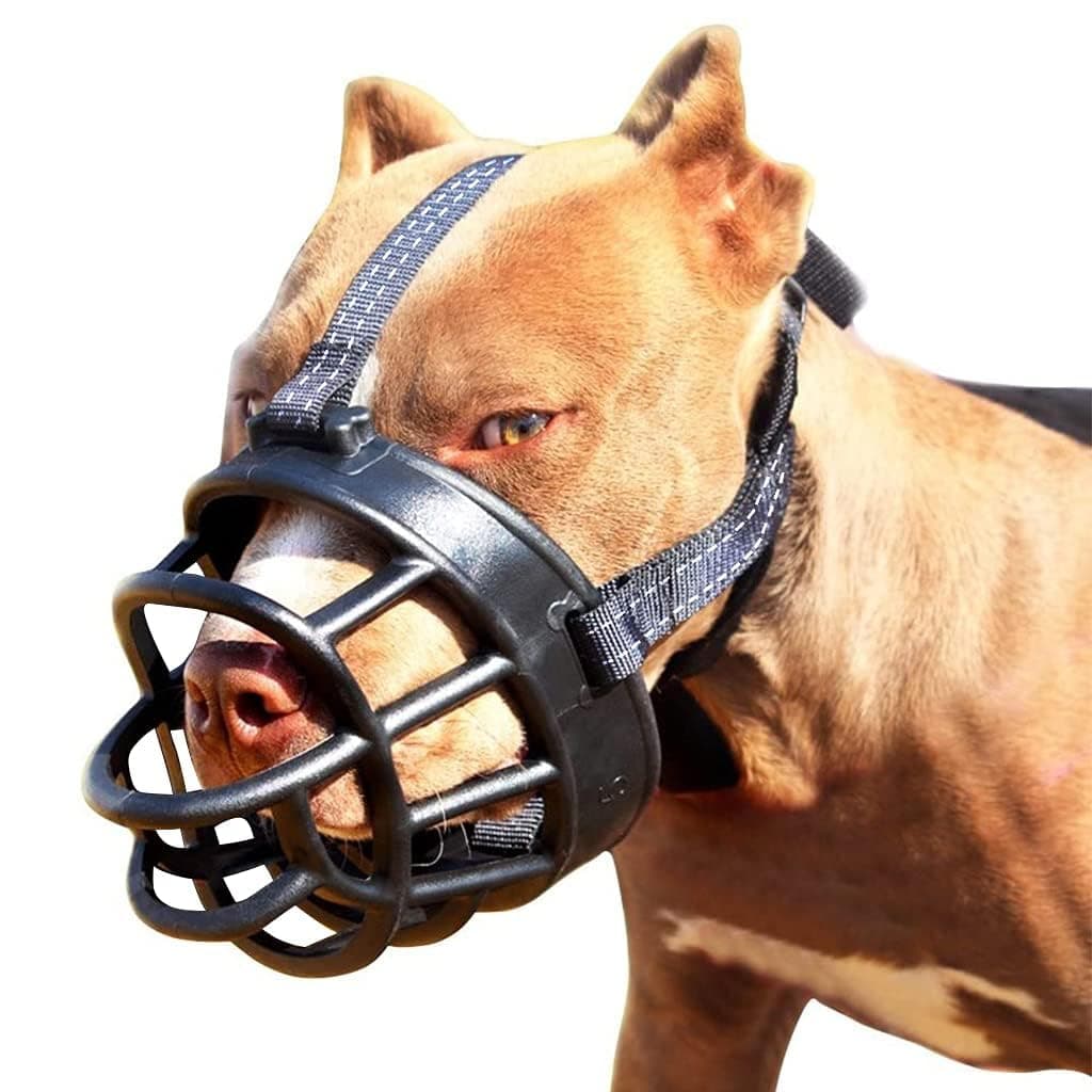 Dog Muzzle,Soft Basket Silicone Muzzles for Dog,Prevent Biting Chewing and Barking, Allows Drinking and Panting (Size 5)