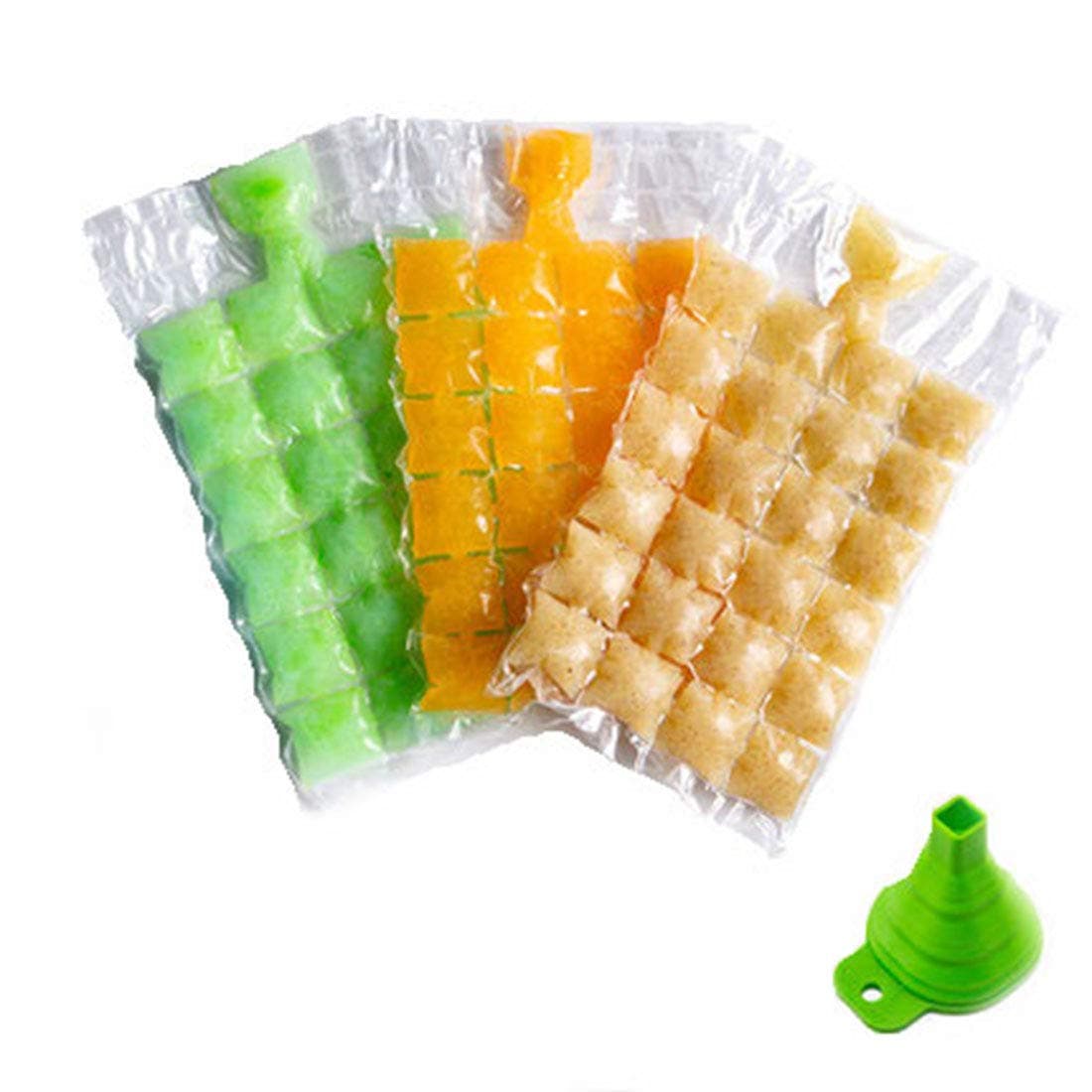 Disposable ice Cube Bag Ice Cube Mold Trays Self-Seal Faster Freezing Maker,Stackable,No Spill Ice Cube, Compact, Odor Free Ice Cube-100 Pieces