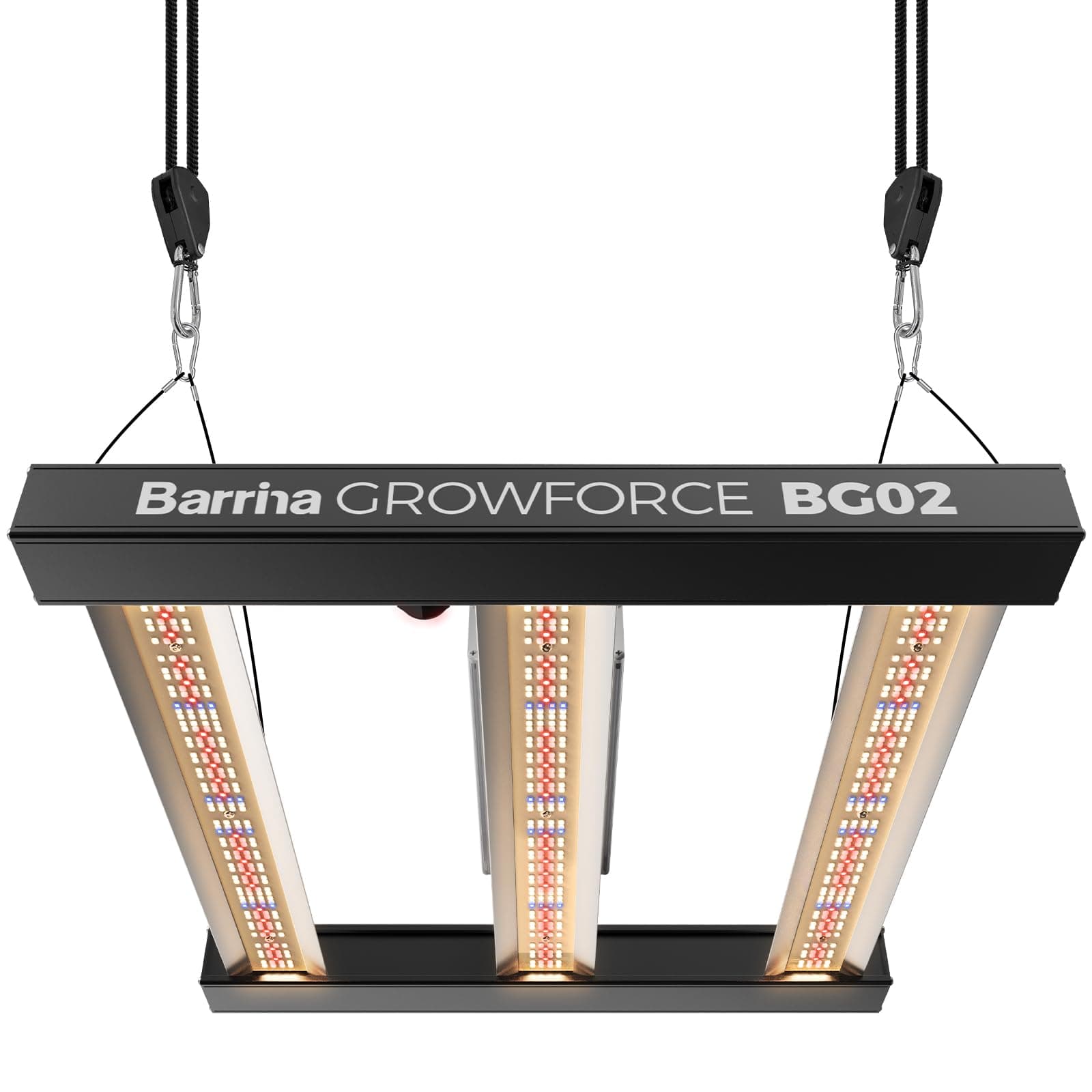 Barrina GrowForce BG02 3 x 3 LED Grow Light, 200W Full Spectrum with Dual Blue & FIR, High PPFD, Dimmable, Hanging Grow Lights for Indoor Plants 4 x 4 Coverage, 60° Lens for Uniform Illumination, ETL