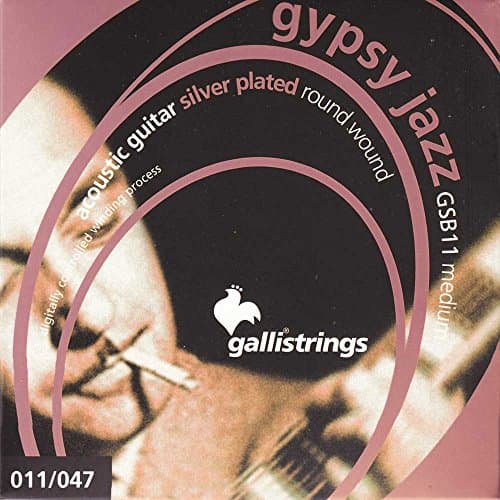 Galli Strings GSB11 GYPSY JAZZ Silver Plated Round Wound Medium Acoustic Guitar Strings
