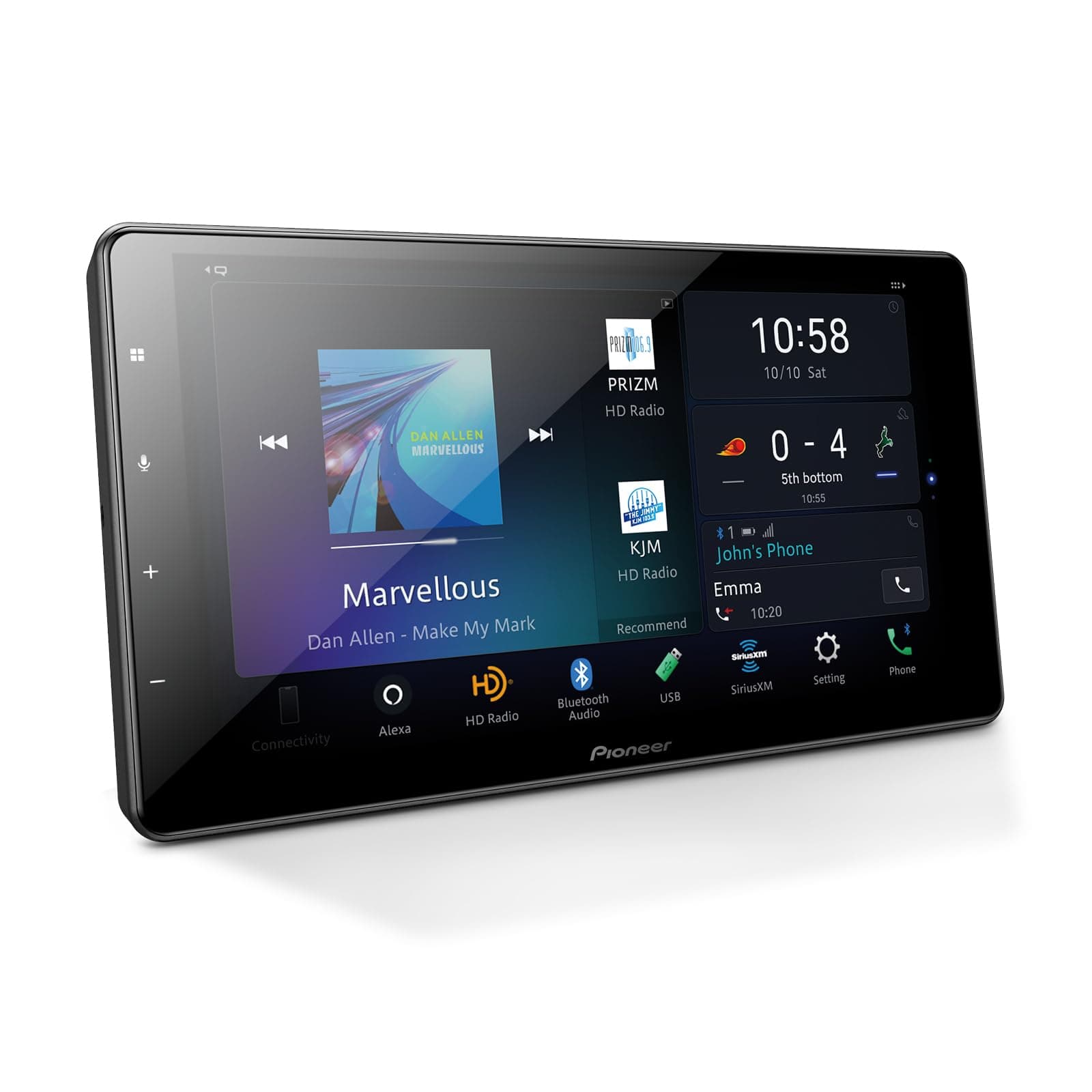 Pioneer DMH-WC6600NEX 9" Capacitive Touchscreen, Modular Chassis – Wireless & Wired Apple CarPlay & Android Auto, Amazon Alexa, Bluetooth, HD Radio, FLAC, Backup Camera, Hi-Volt RCA